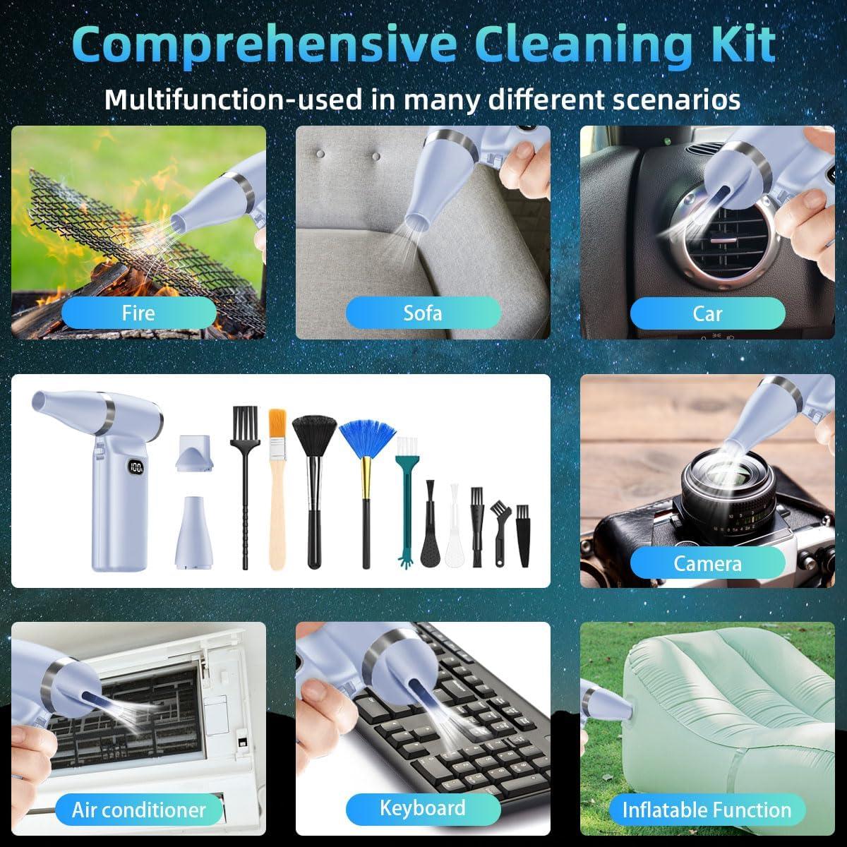 Soplador de Aire Comprimido Sunmeg YF02 Azul 110000 RPM Recargable