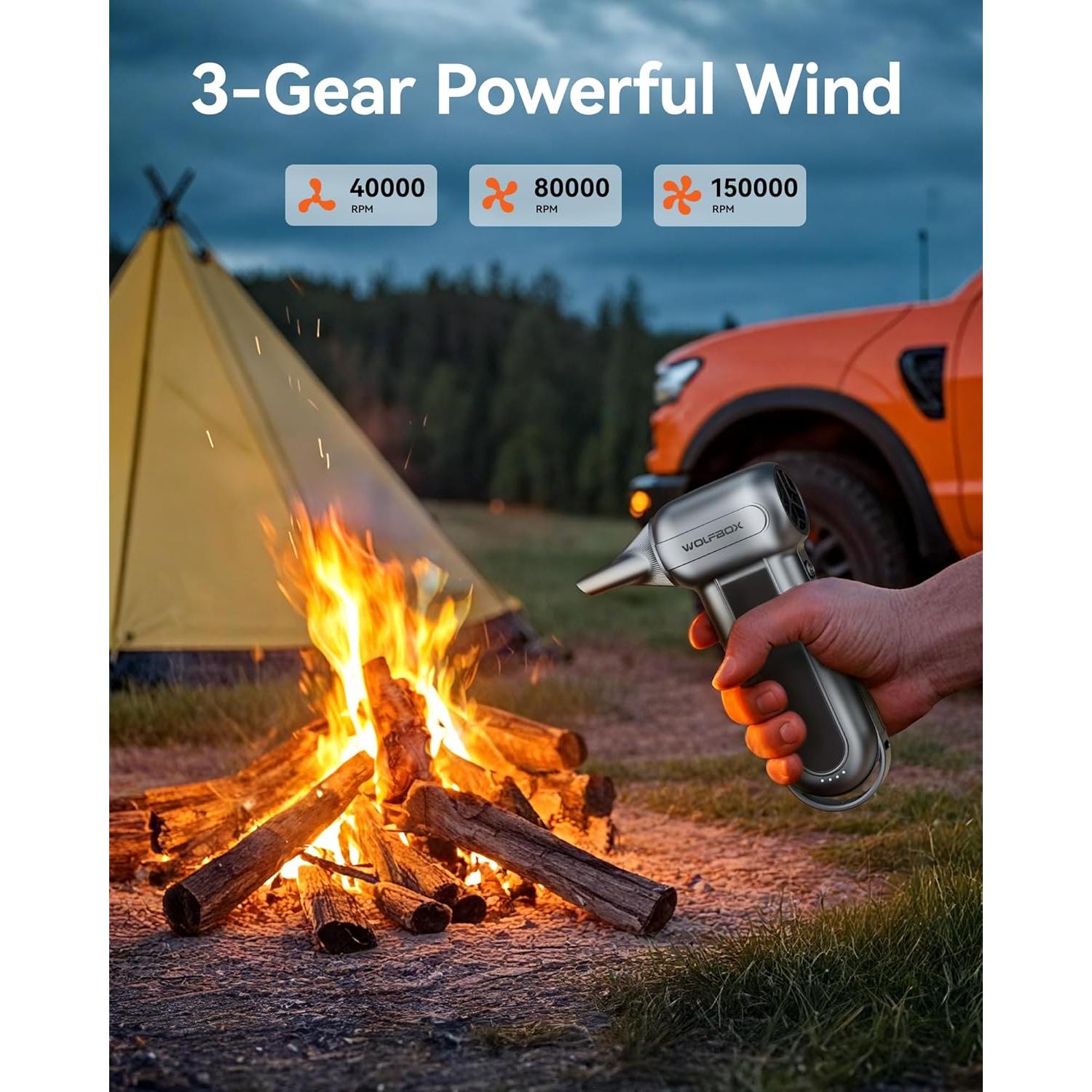 Soplador de Aire Eléctrico WOLFBOX MF100 y Cámara Dash X3 2.5K