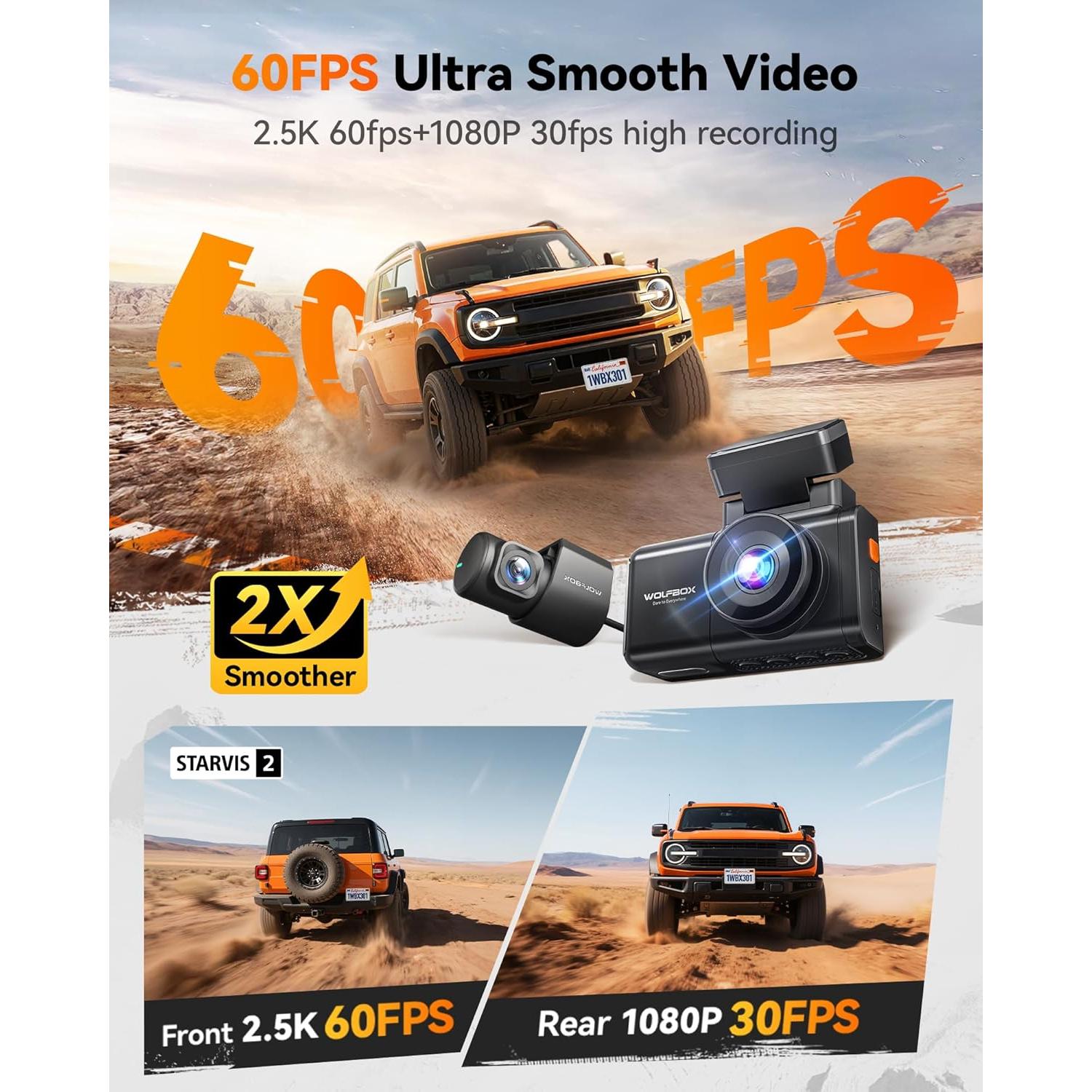 Soplador de Aire Eléctrico WOLFBOX MF100 y Cámara Dash X3 2.5K