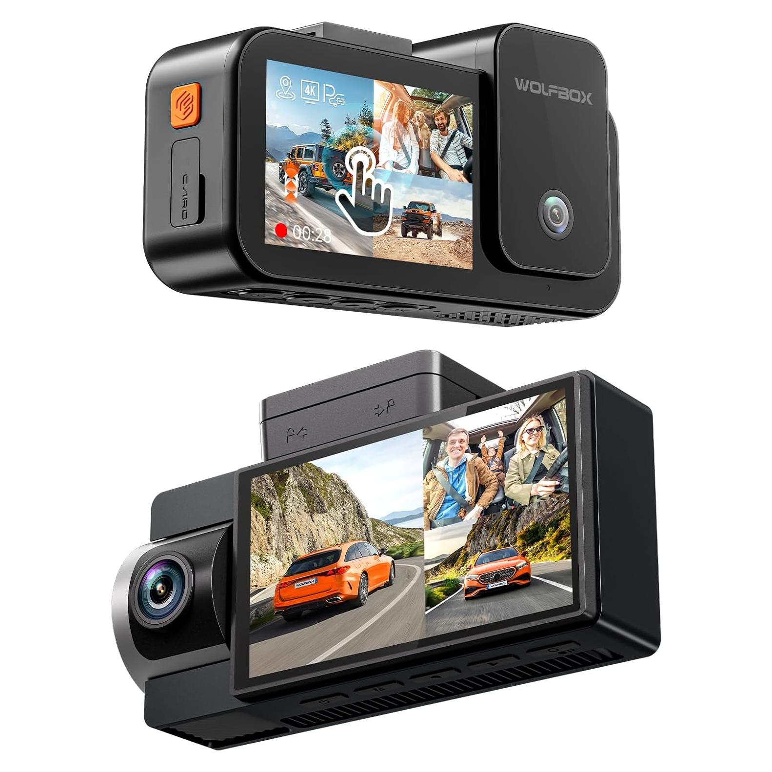 Cámara de tablero WOLFBOX X5 e i17 4K 3 canales GPS