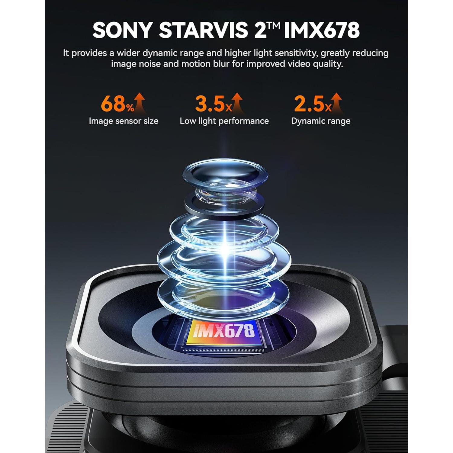 Cámara de tablero WOLFBOX X5 e i17 4K 3 canales GPS