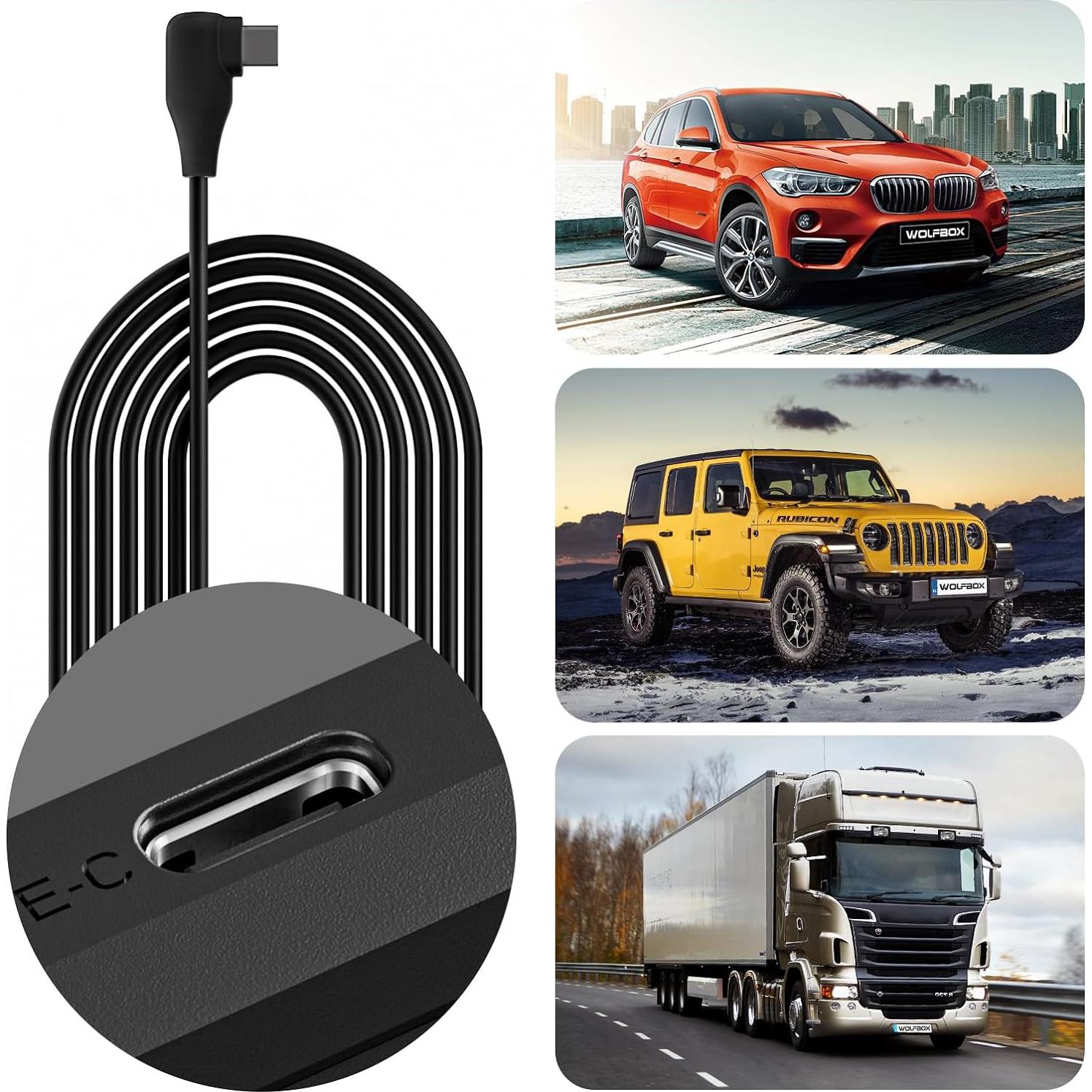 Cámara de Salpicadero 3 Canales WOLFBOX i07 HD 2.5K + Kit Cableado