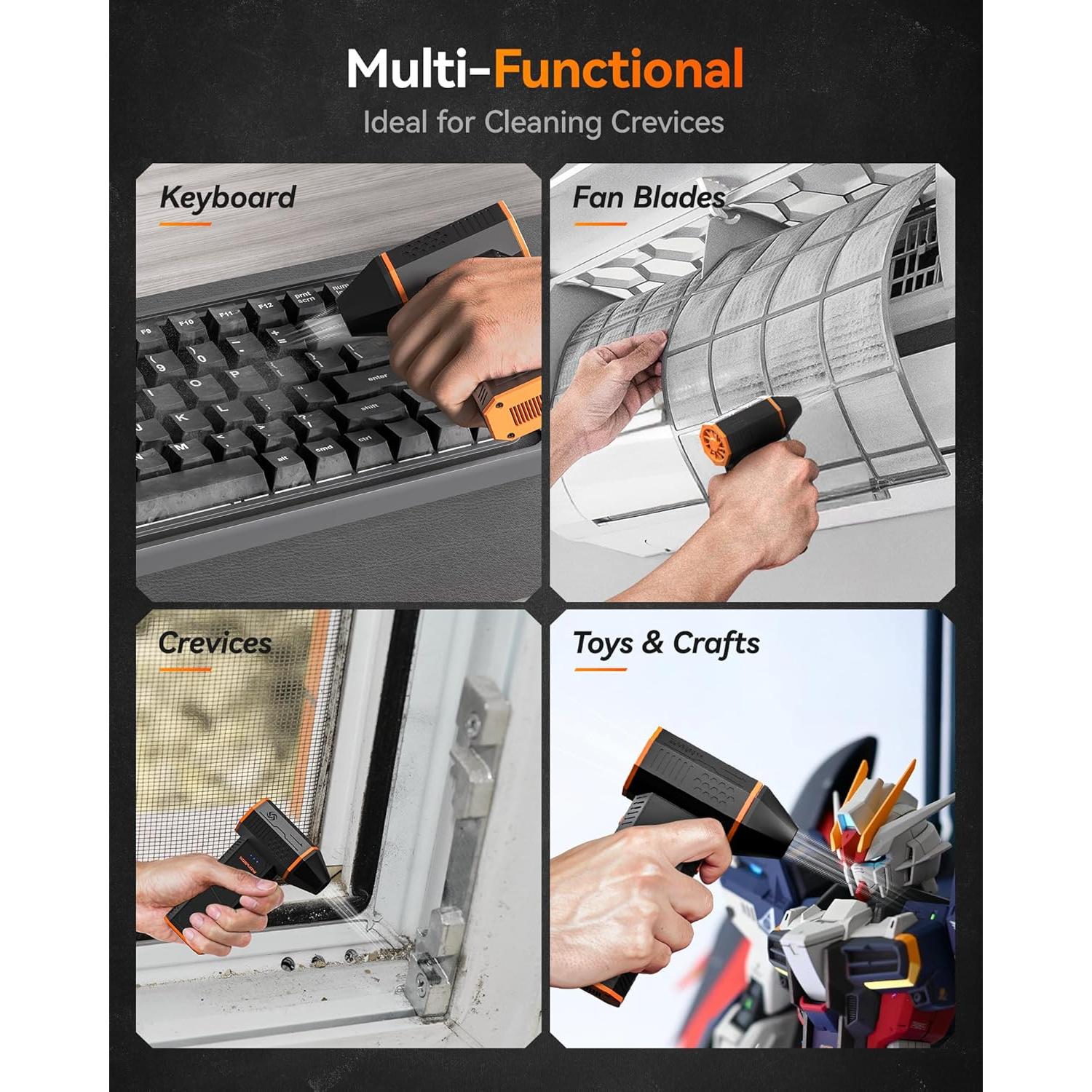 WOLFBOX MF50 Soplador de Aire Eléctrico y Arrancador 3000A