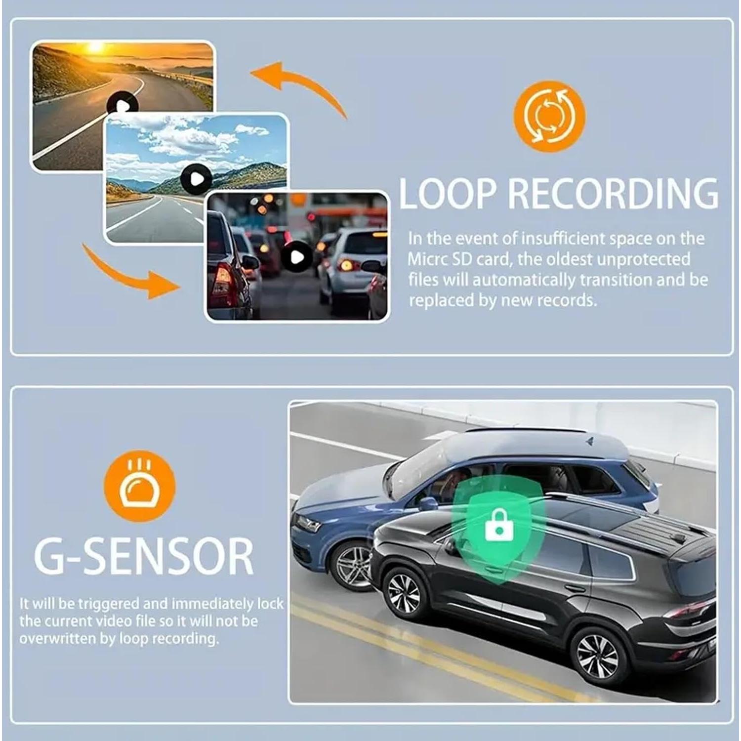 Cámara de Tablero Full HD 1080P XIKLOP con Pantalla IPS 2"