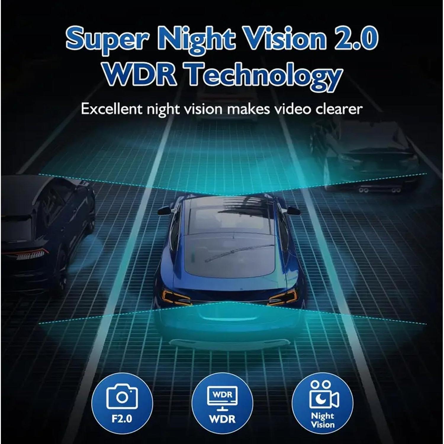 Cámara de Tablero Full HD 1080P XIKLOP con Pantalla IPS 2"