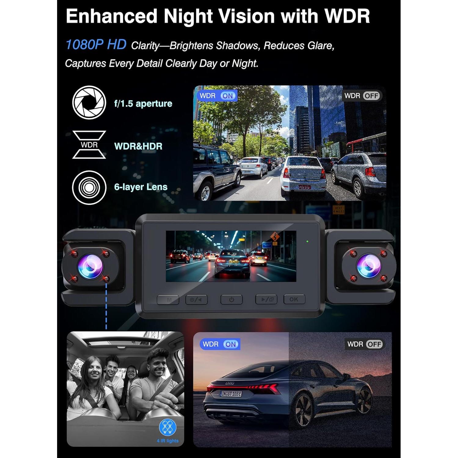 Cámara Dash Sprleaf C88-Pro 4 Canales Full HD 1080P 360°