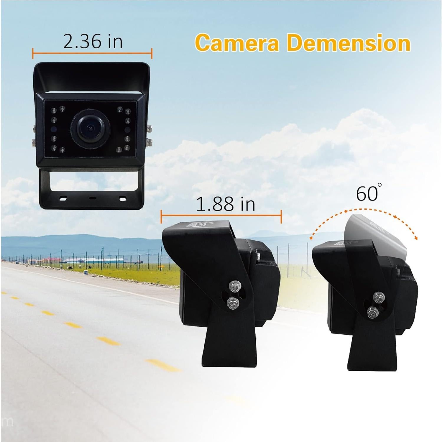 Cámara de Respaldo HD VECLESUS VC4 con Conector Universal 4 Pines