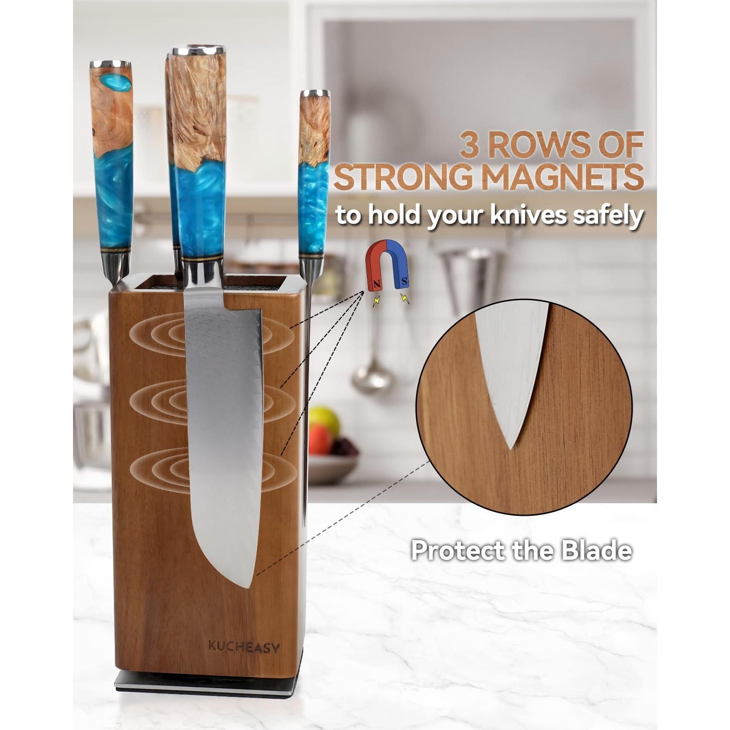 Soporte de cuchillos magnético KUCHEASY RMK01 360° rotativo