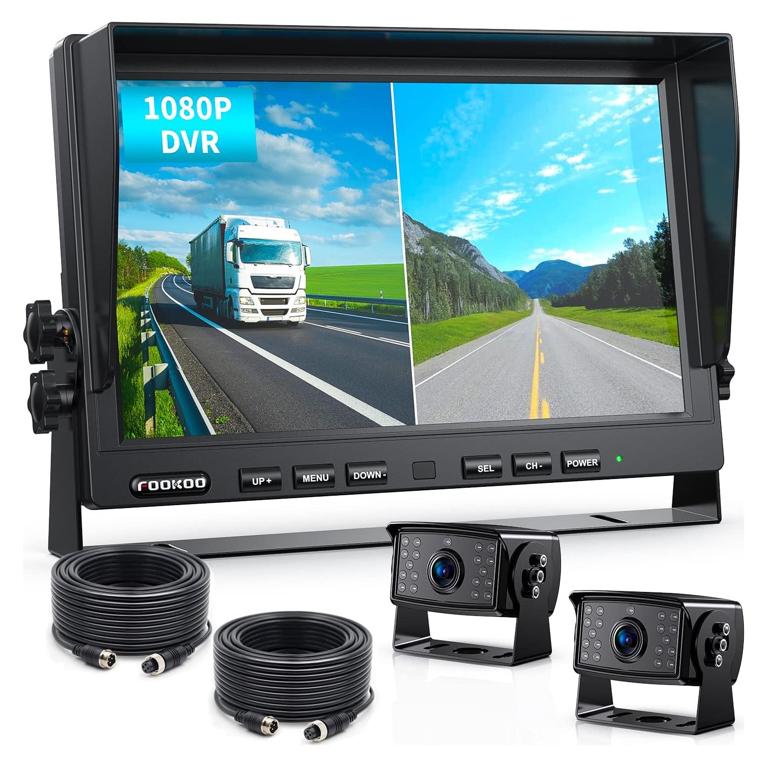 Sistema de Cámara de Respaldo Fookoo HD 10" con Grabación