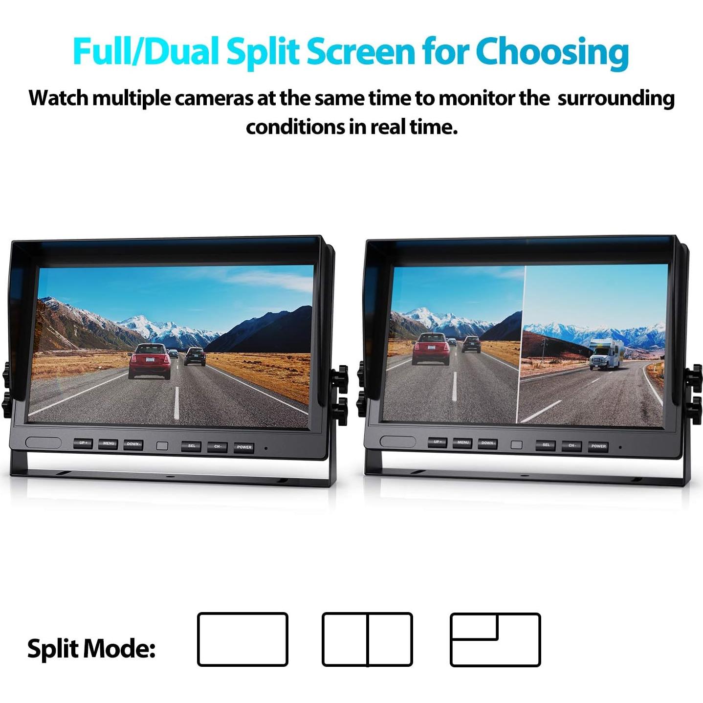 Sistema de Cámara de Respaldo Fookoo HD 10" con Grabación