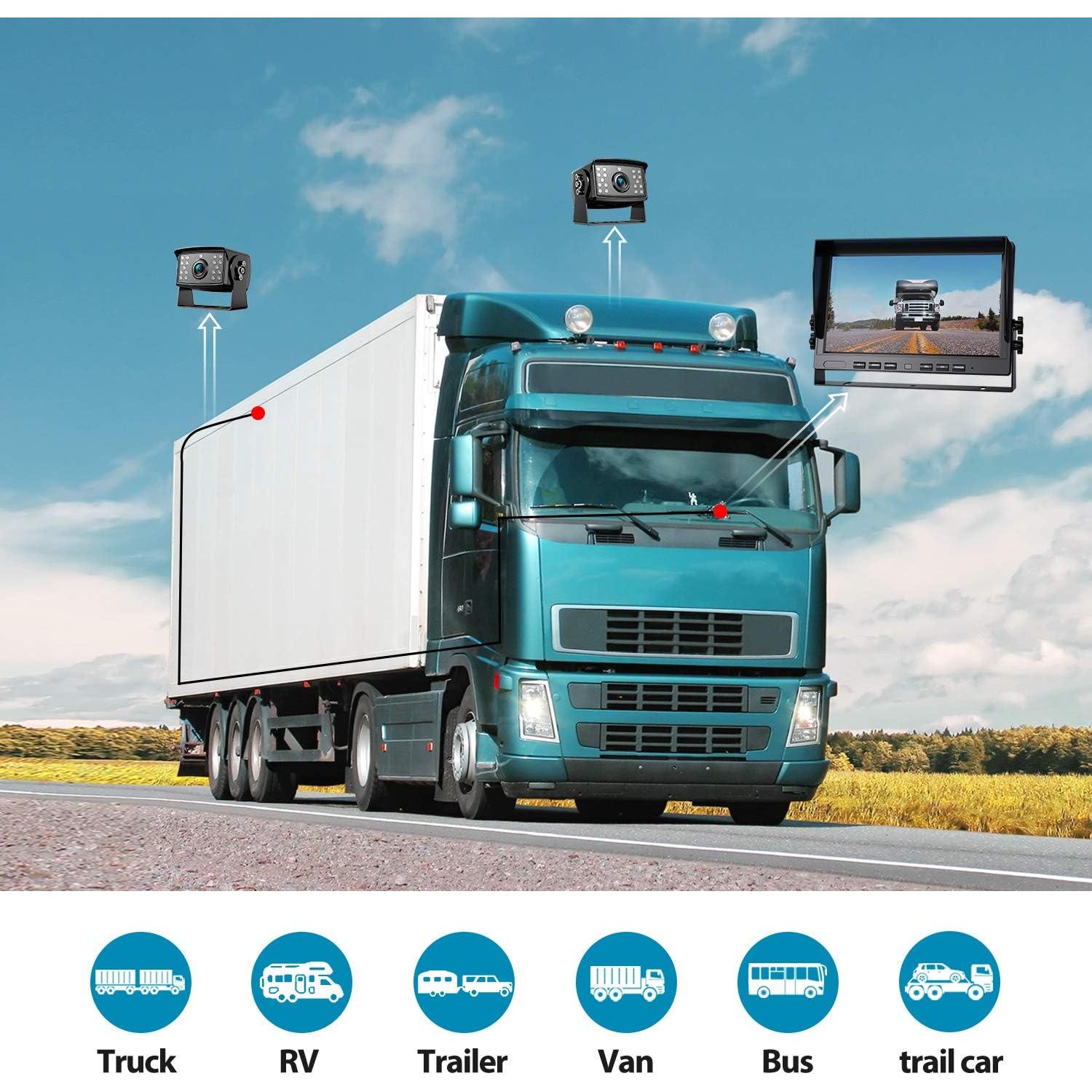 Sistema de Cámara de Respaldo Fookoo HD 10" con Grabación