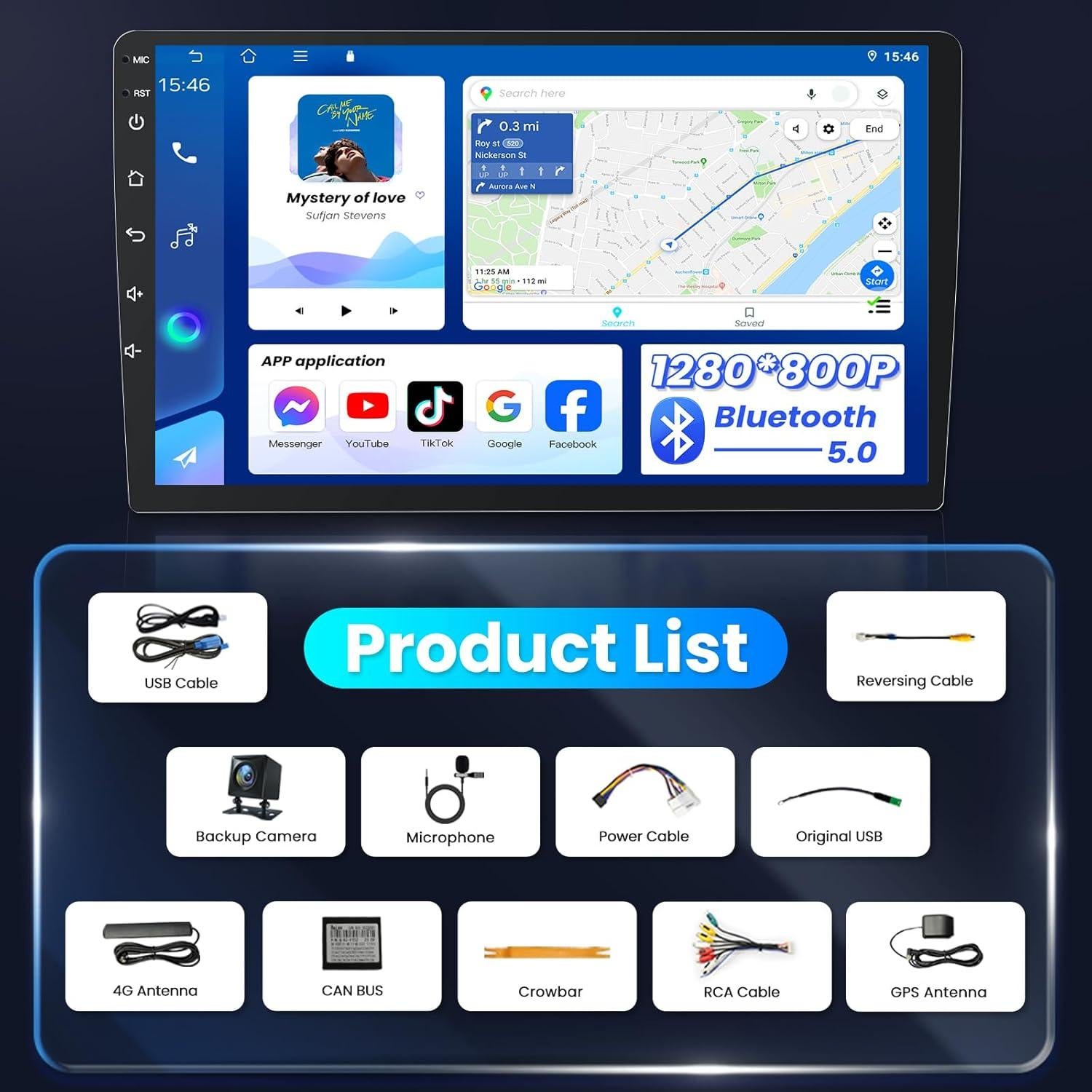 Radio de Coche Jerqry 8Core 4GB+64GB Android 13 9" HD