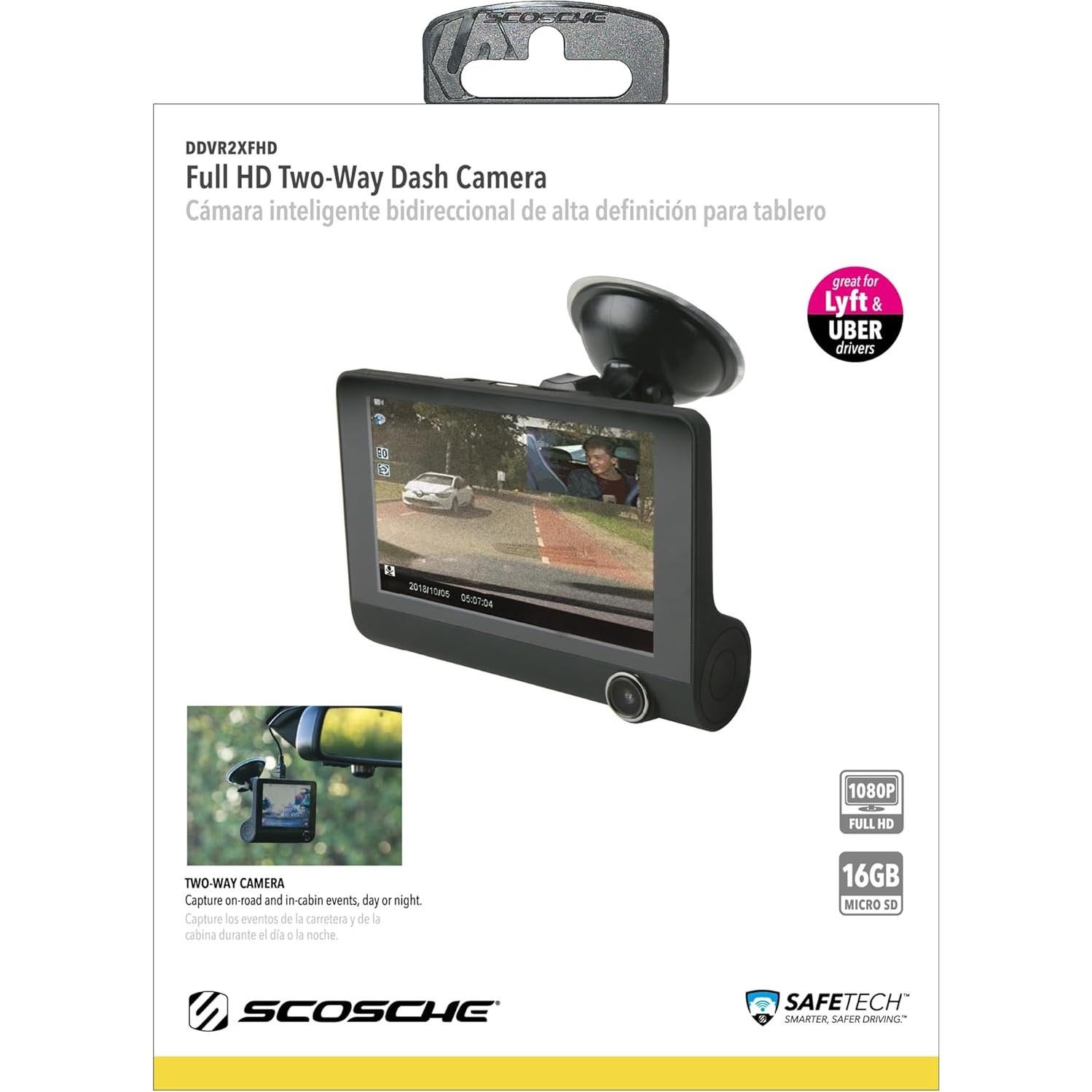 Cámara de Salpicadero Scosche DDVR2XFHD-SP1 Full HD 1080P