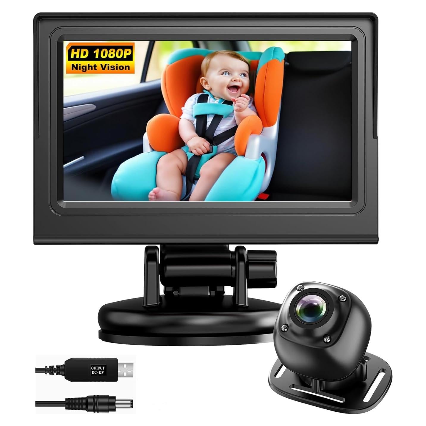 Cámara para Bebés USB Automóvil BM200 con Visión Nocturna