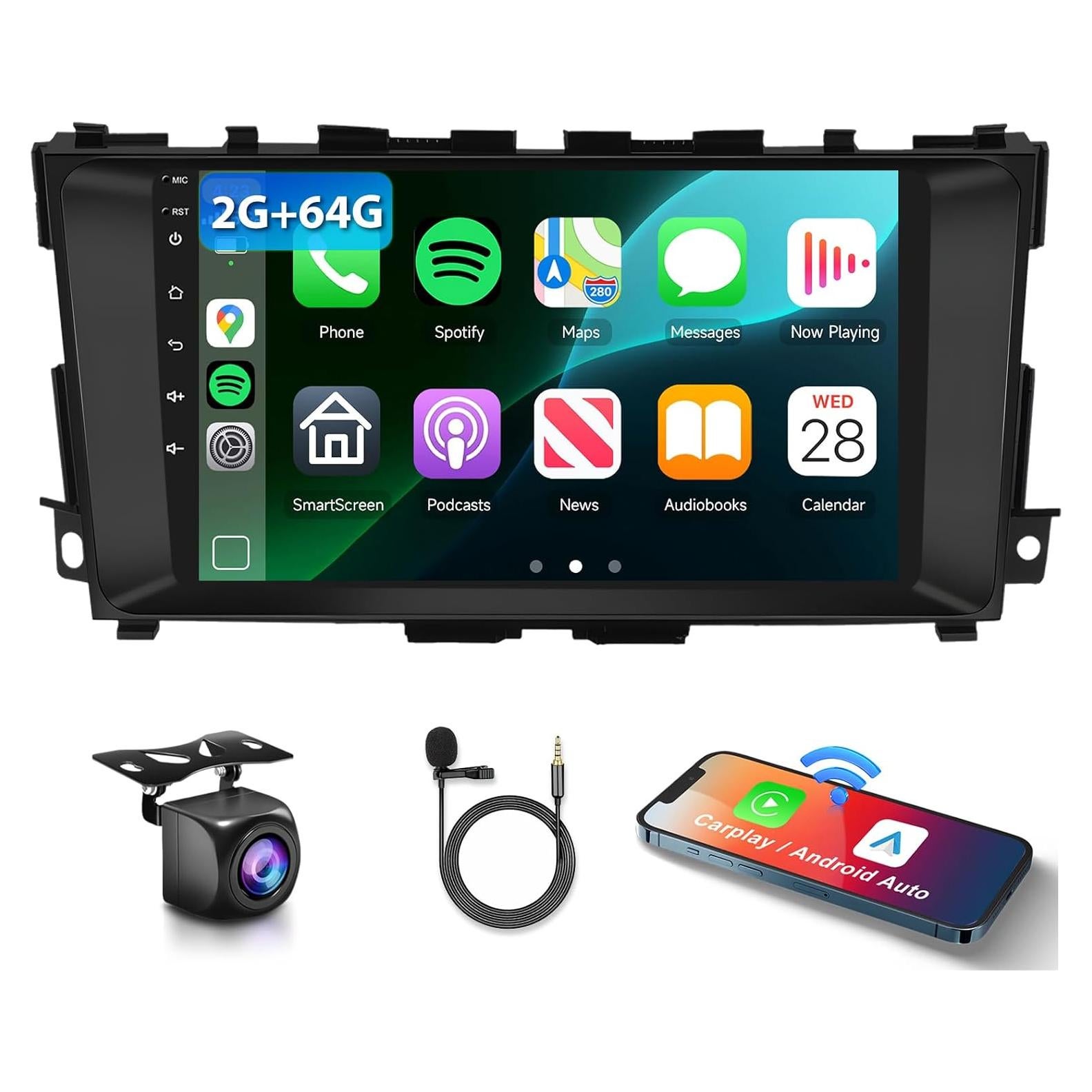 Estéreo de Auto Podofo 9" Android 13 para Nissan Altima 2013-2018