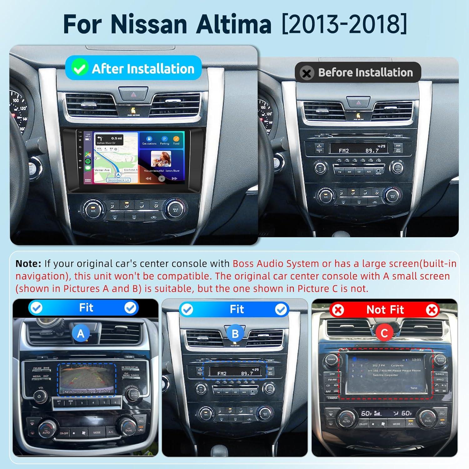 Estéreo de Auto Podofo 9" Android 13 para Nissan Altima 2013-2018