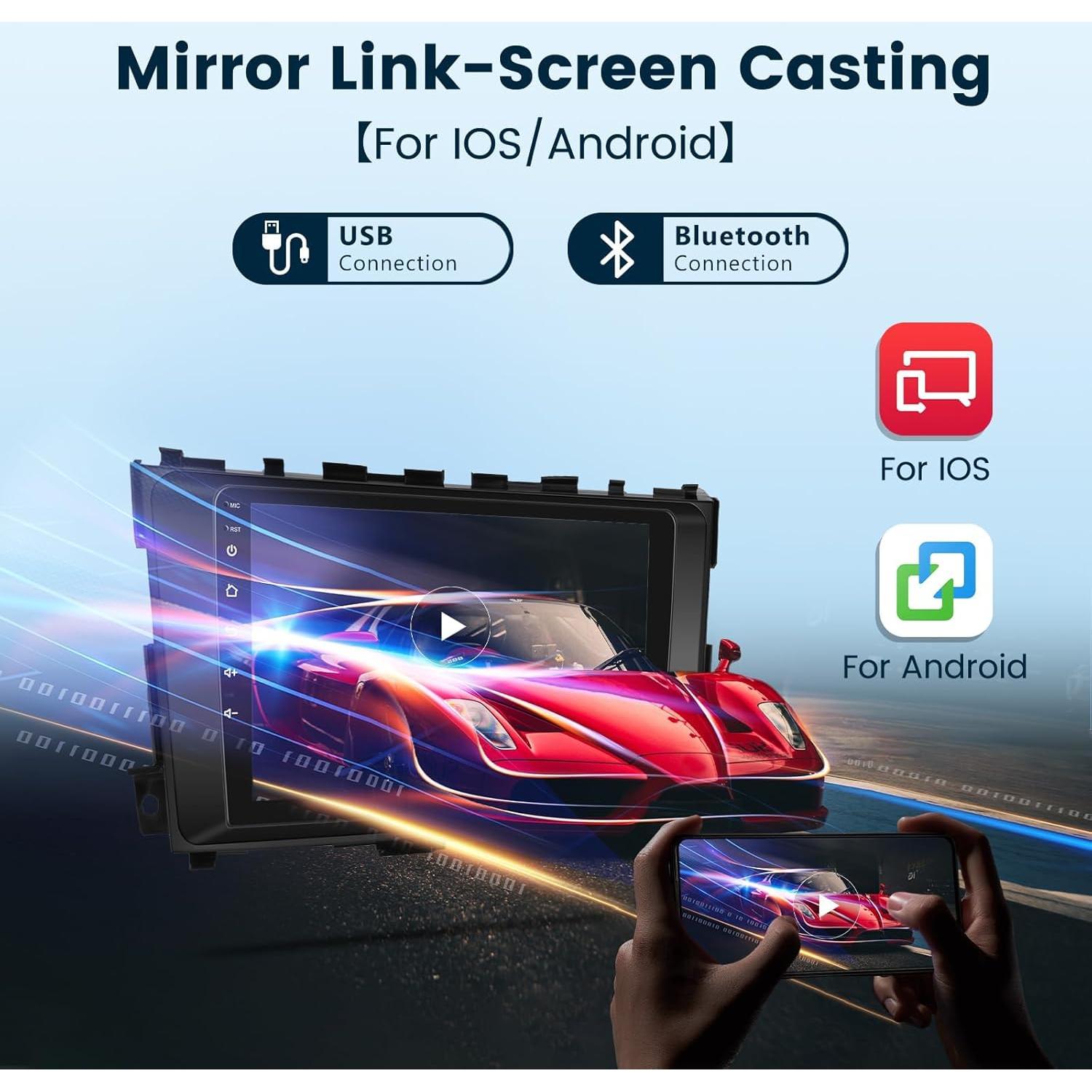 Estéreo de Auto Podofo 9" Android 13 para Nissan Altima 2013-2018