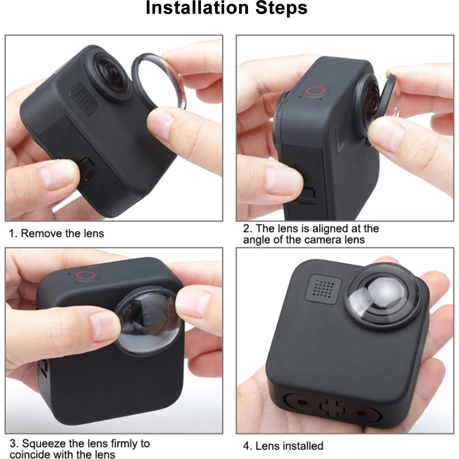 Protector de Lente FitStill 2 PZS para Go Pro MAX 2025 9H