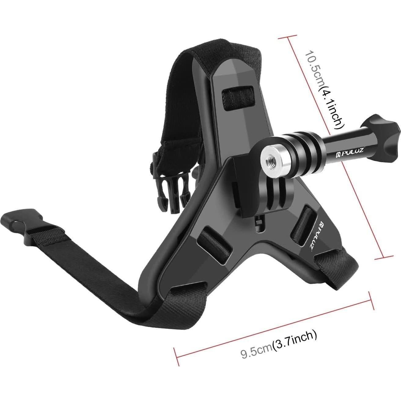 Soporte de correa para mentón de casco PULUZ para cámaras de acción