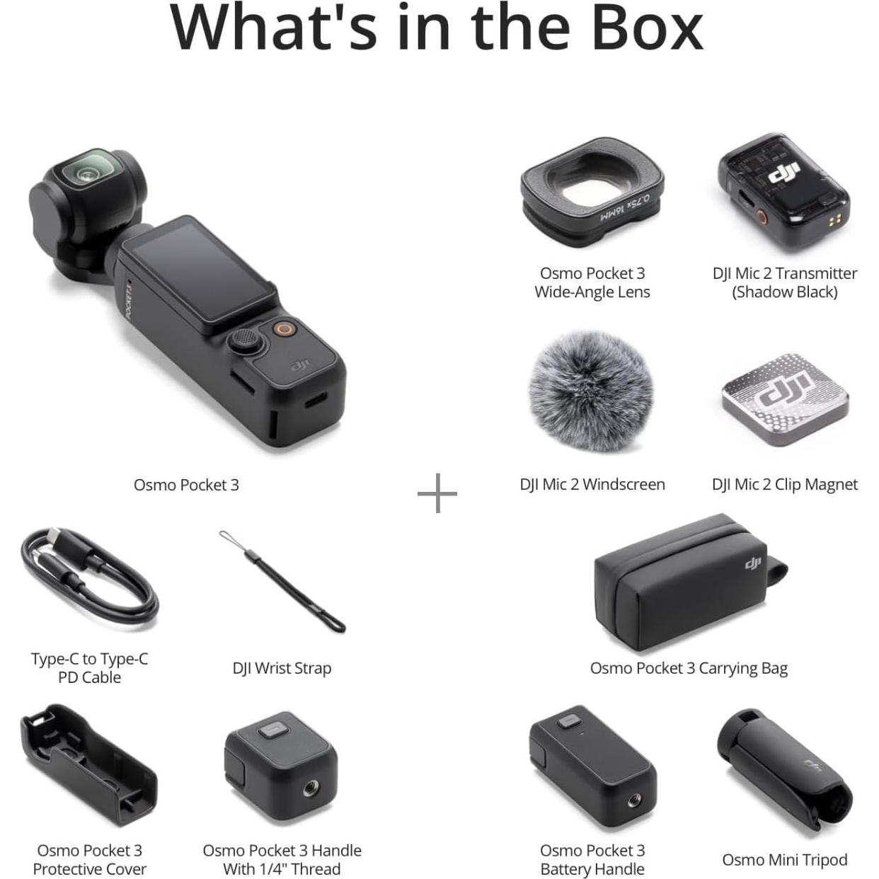 Cámara Gimbal DJI Osmo Pocket 3 Combo Creador 4K 120fps