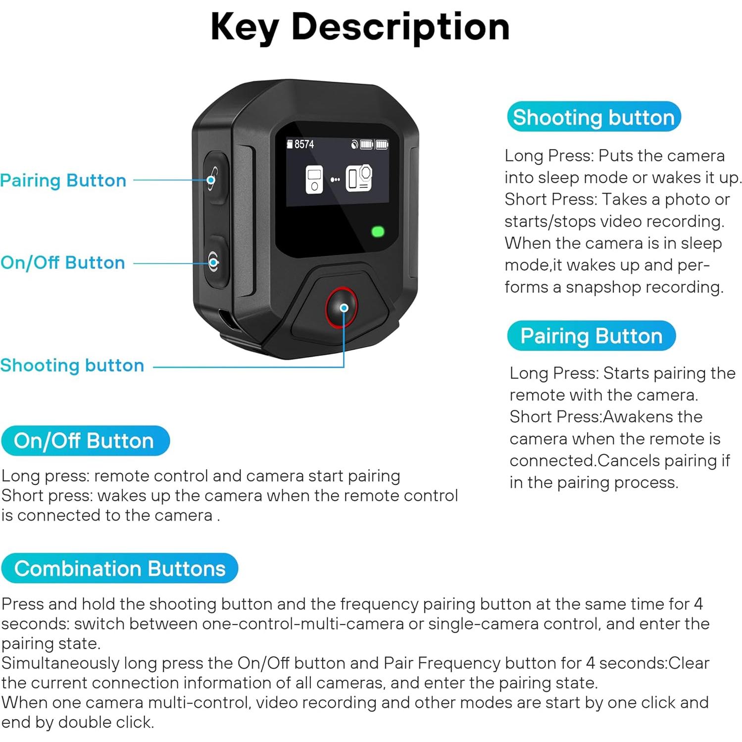 Control Remoto GPS Inalámbrico STARTRC para DJI Osmo Action 5/4