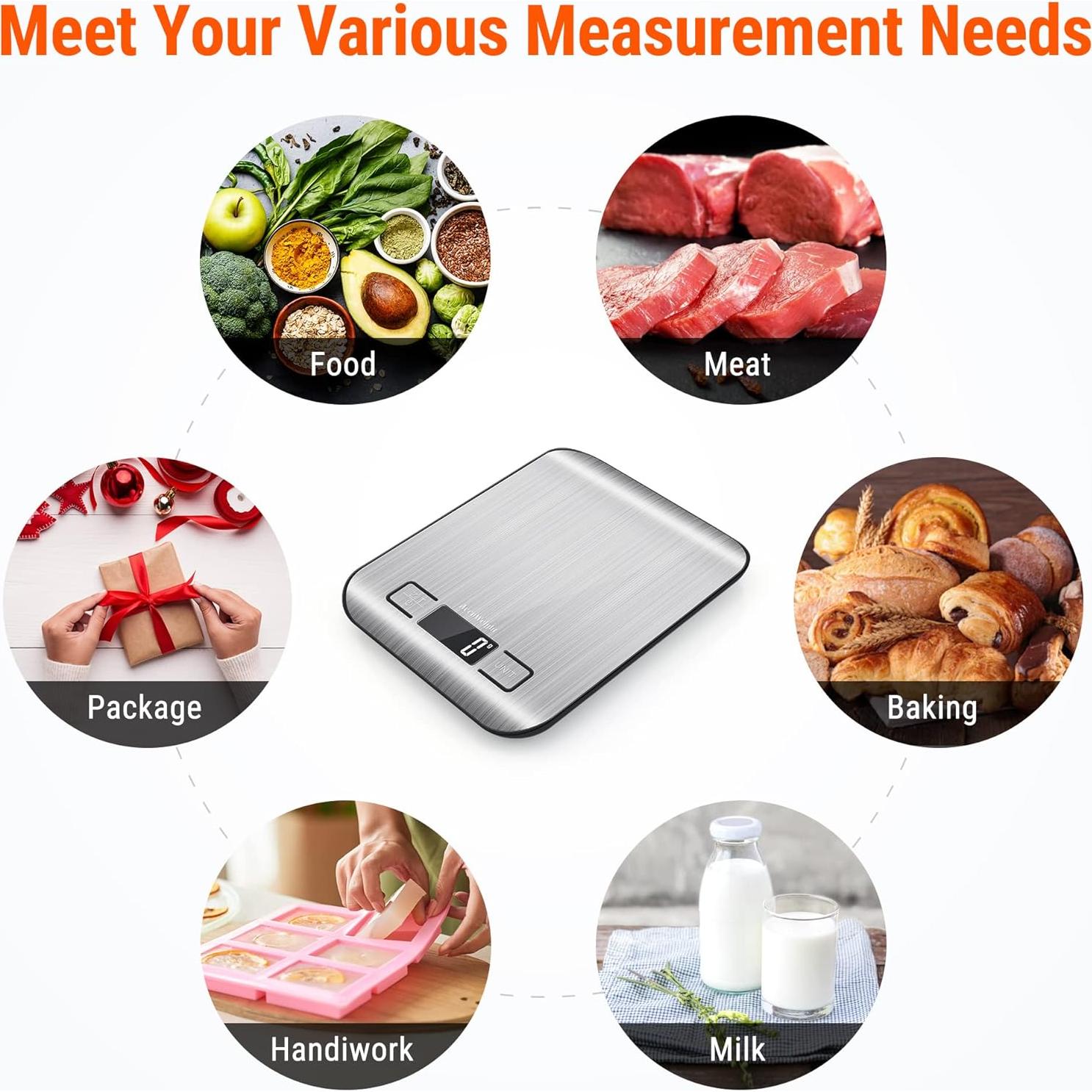 Balanza Digital de Cocina AccuWeight 211 5kg con Tare y LCD