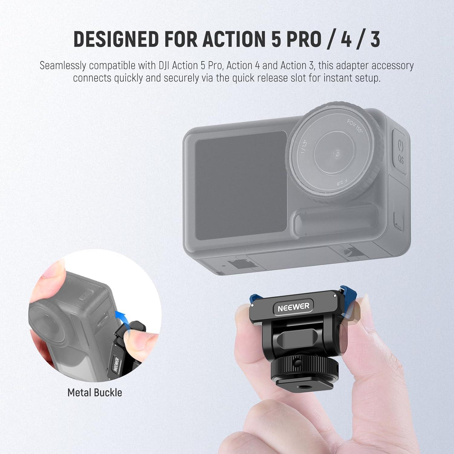 Adaptador de Montaje NEEWER para DJI Osmo Action 5 Pro/4/3