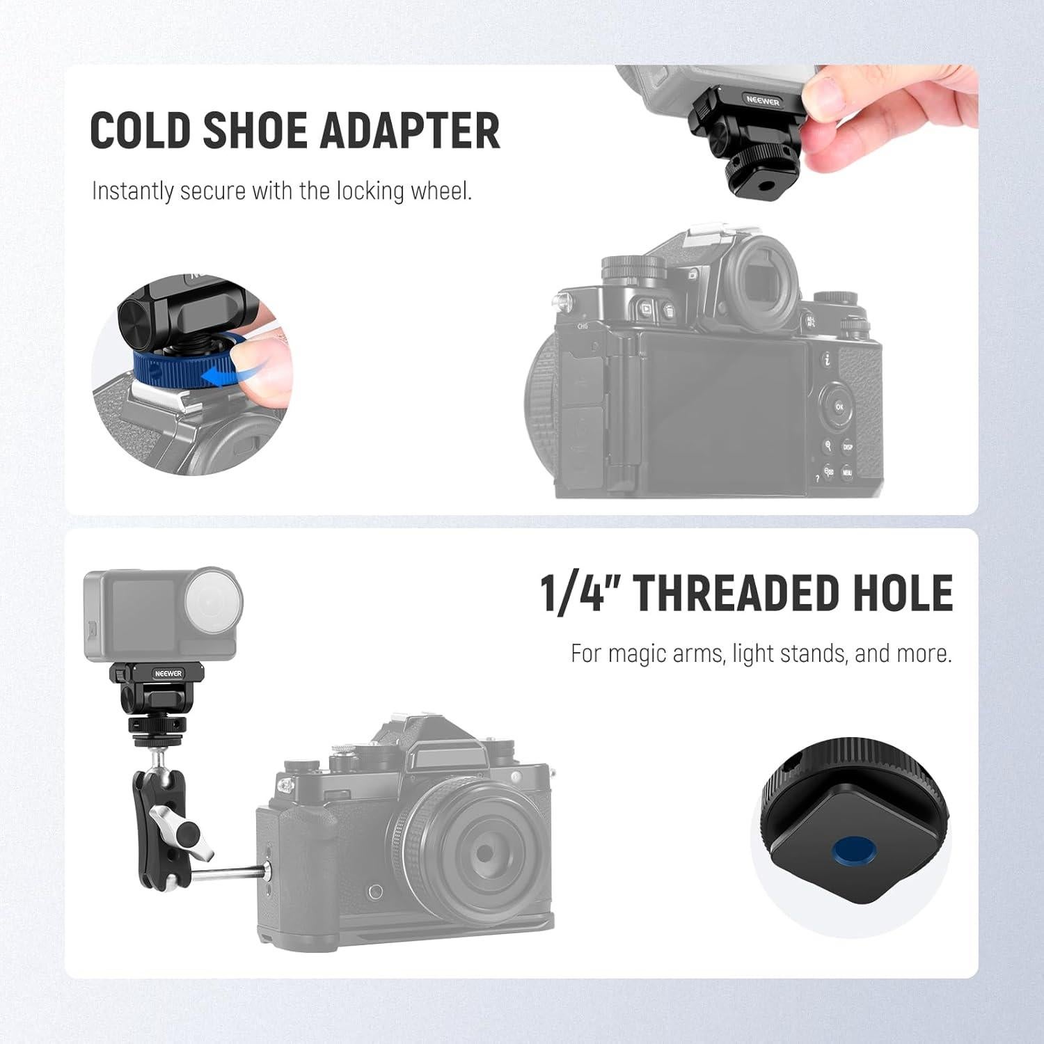 Adaptador de Montaje NEEWER para DJI Osmo Action 5 Pro/4/3