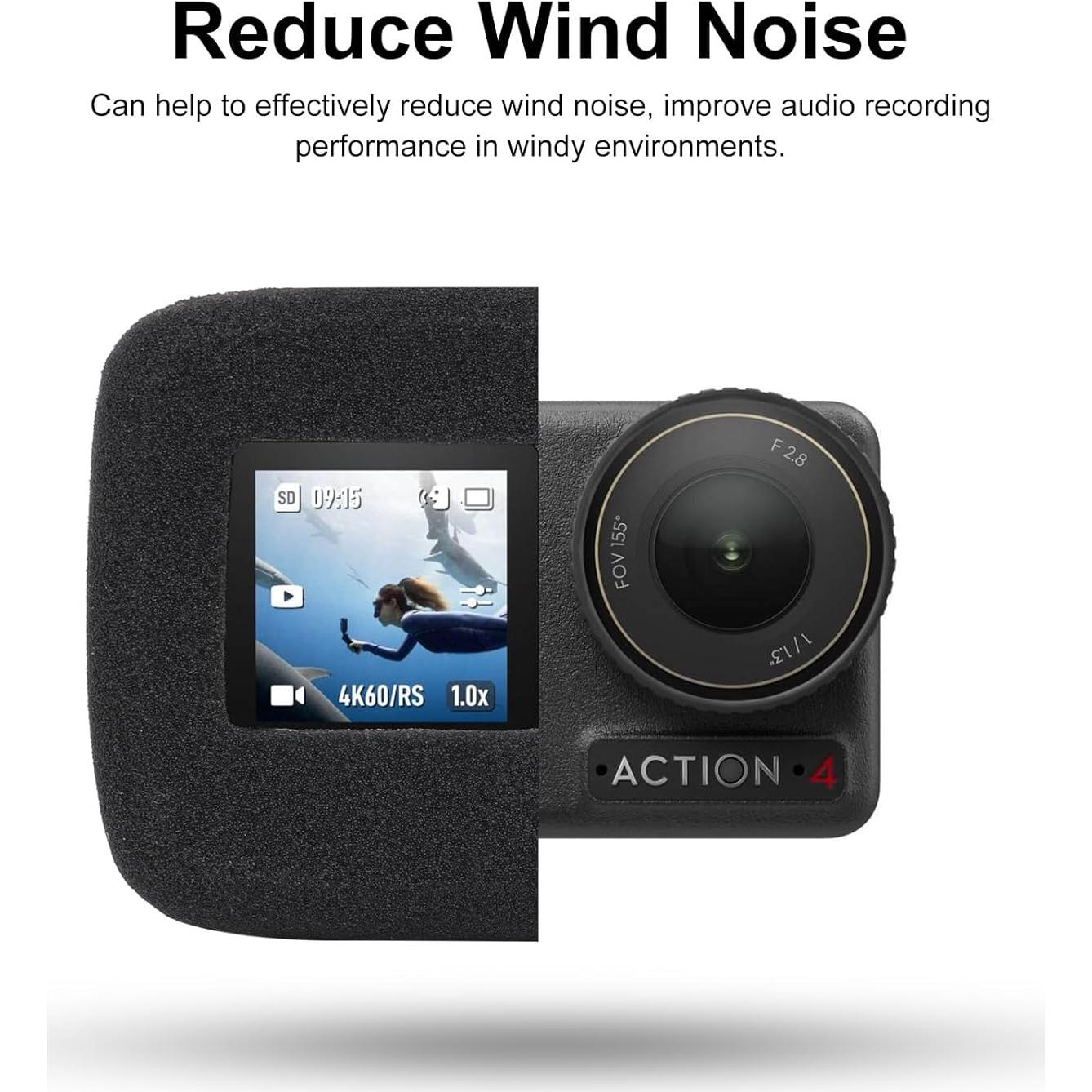 Cubierta Windslayer HSU para DJI Osmo Action 4/3 - 2 Piezas