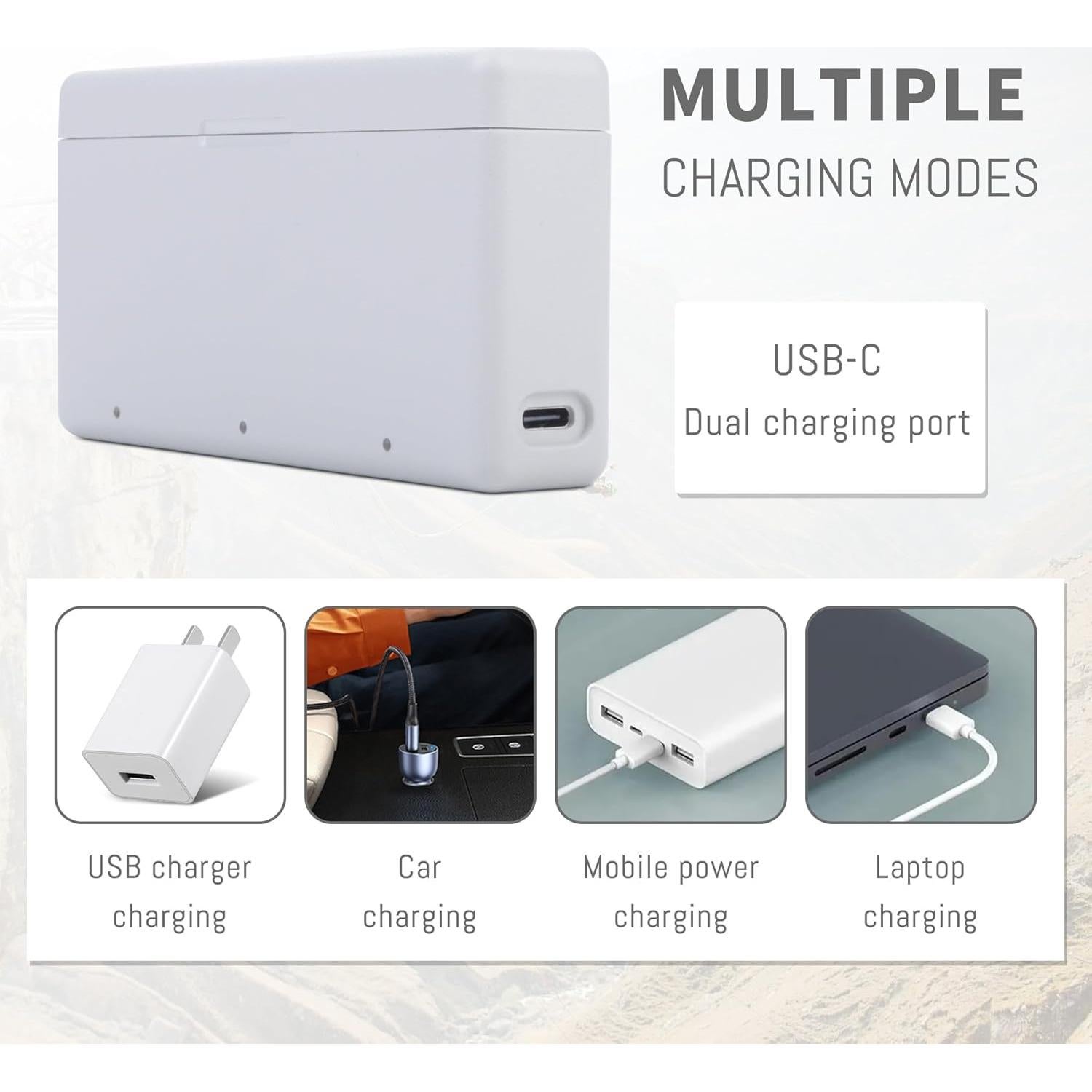 Cargador Rápido 3 Canales para Batería Osmo Action 5 Pro/4/3