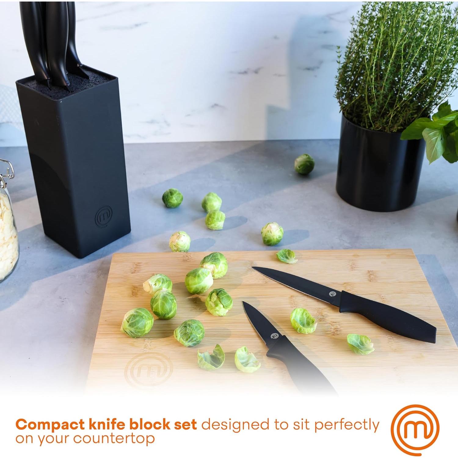 Juego de Cuchillos MasterChef 7 Piezas con Bloque Negro