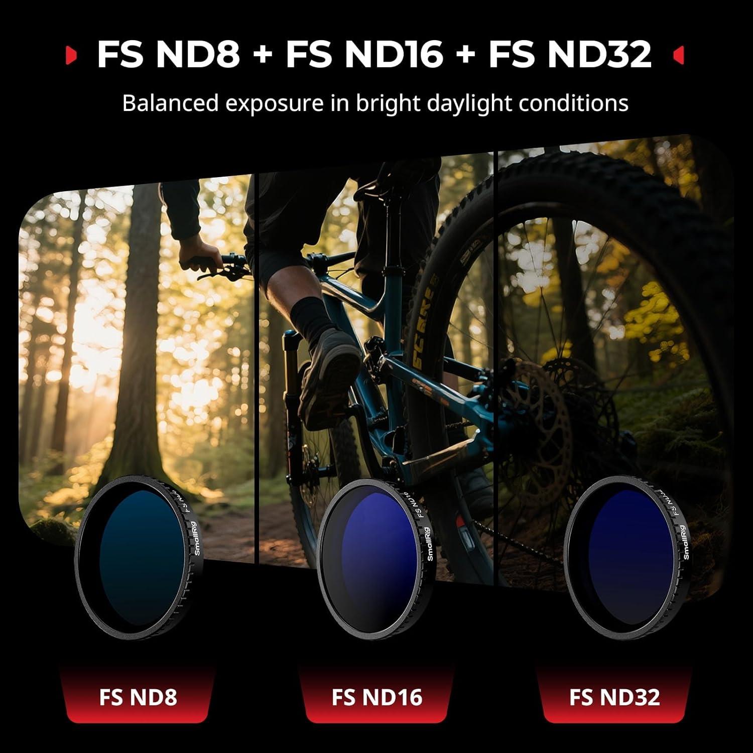 Kit de Filtros ND SmallRig para DJI Osmo Action 5 Pro/4 - CPL, ND8, ND16, ND32