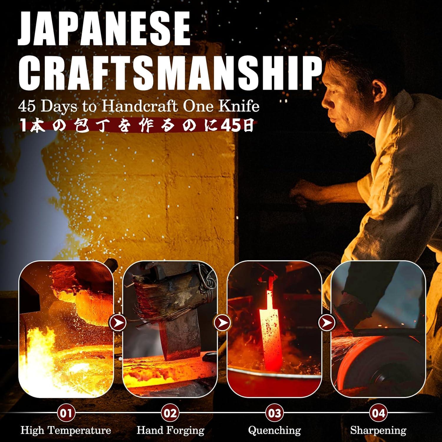 Juego de cuchillos de cocina Huusk 2 piezas acero japonés