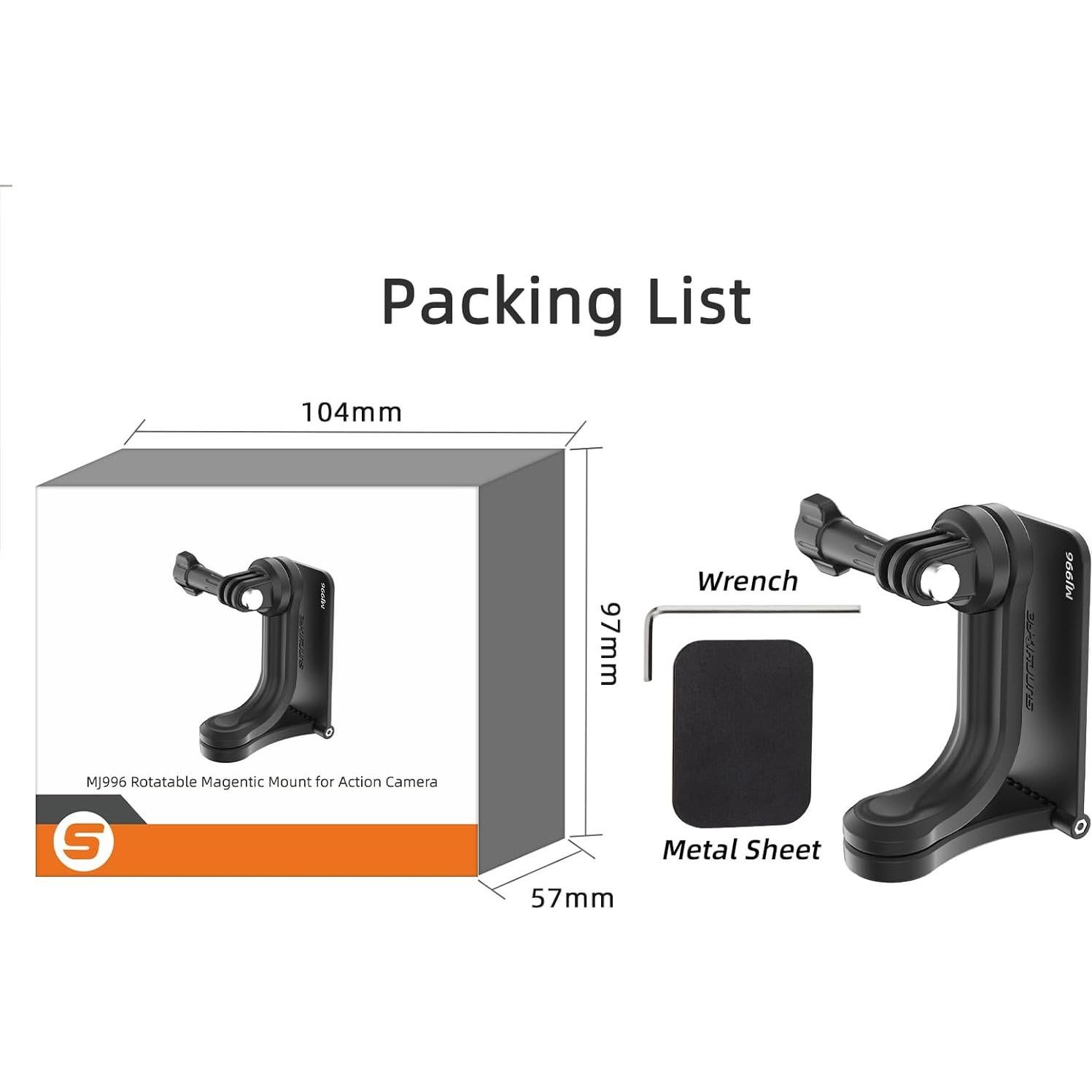 Soporte de cámara magnético Sinyutia para DJI Osmo Action 5 Pro