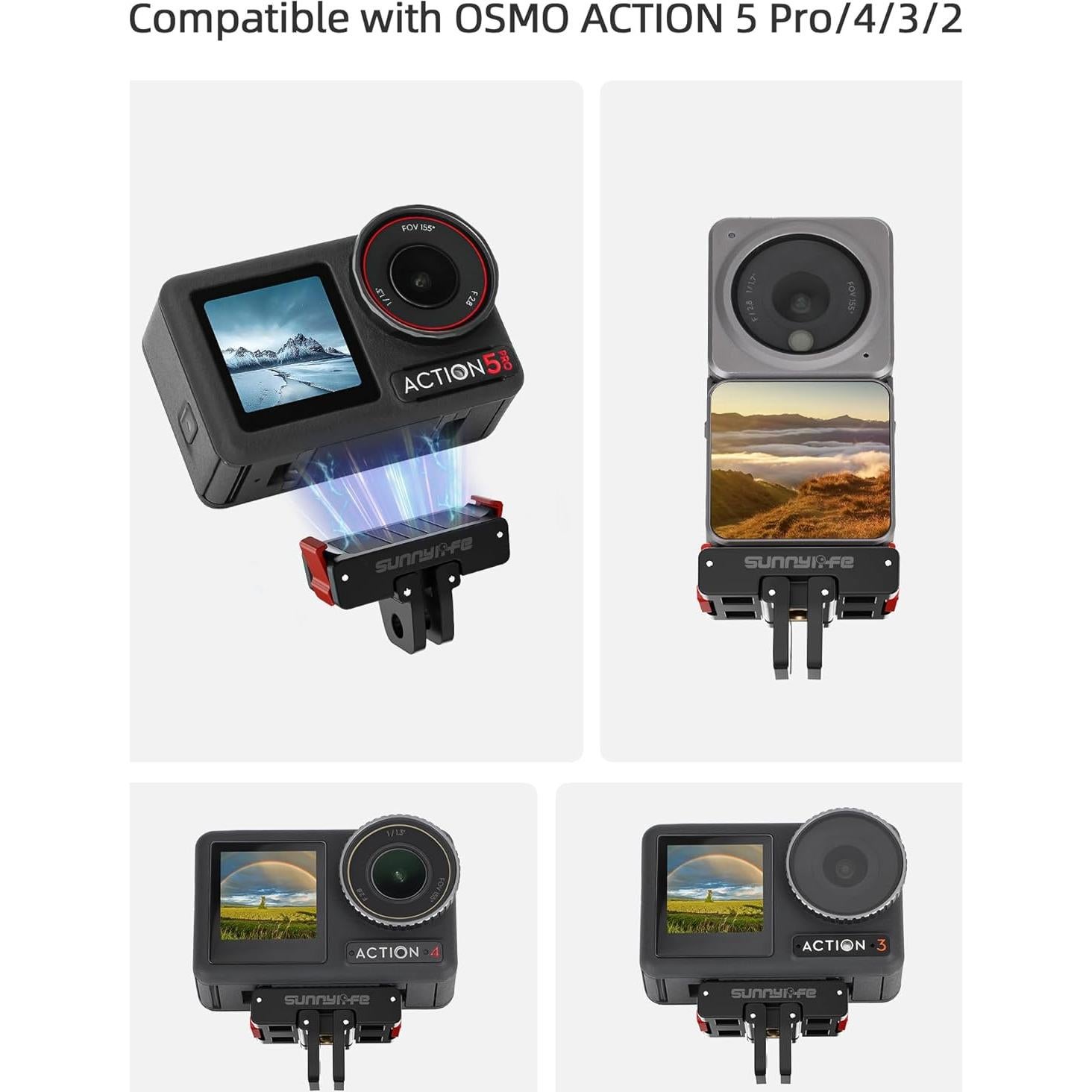 Adaptador de Montaje Magnético Plegable DJI Osmo Action 5 Pro