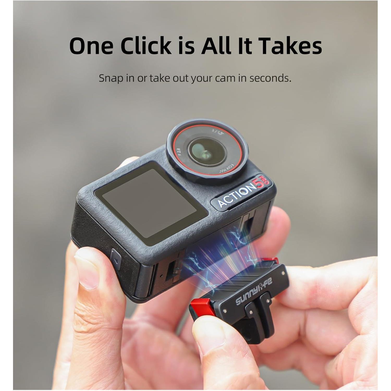 Adaptador de Montaje Magnético Plegable DJI Osmo Action 5 Pro