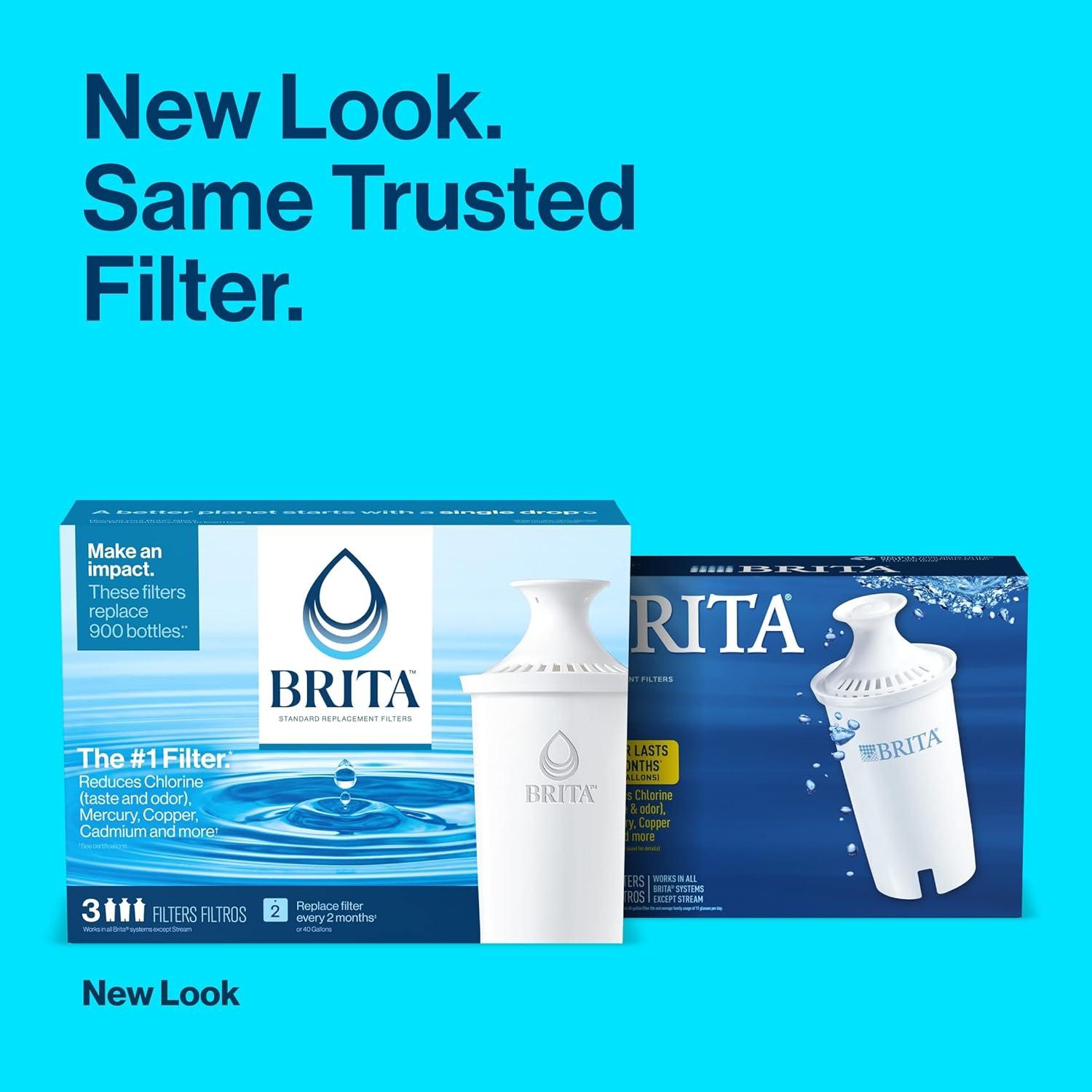 Jarra de Filtro de Agua Brita 10 Tazas + 6 Filtros Estándar