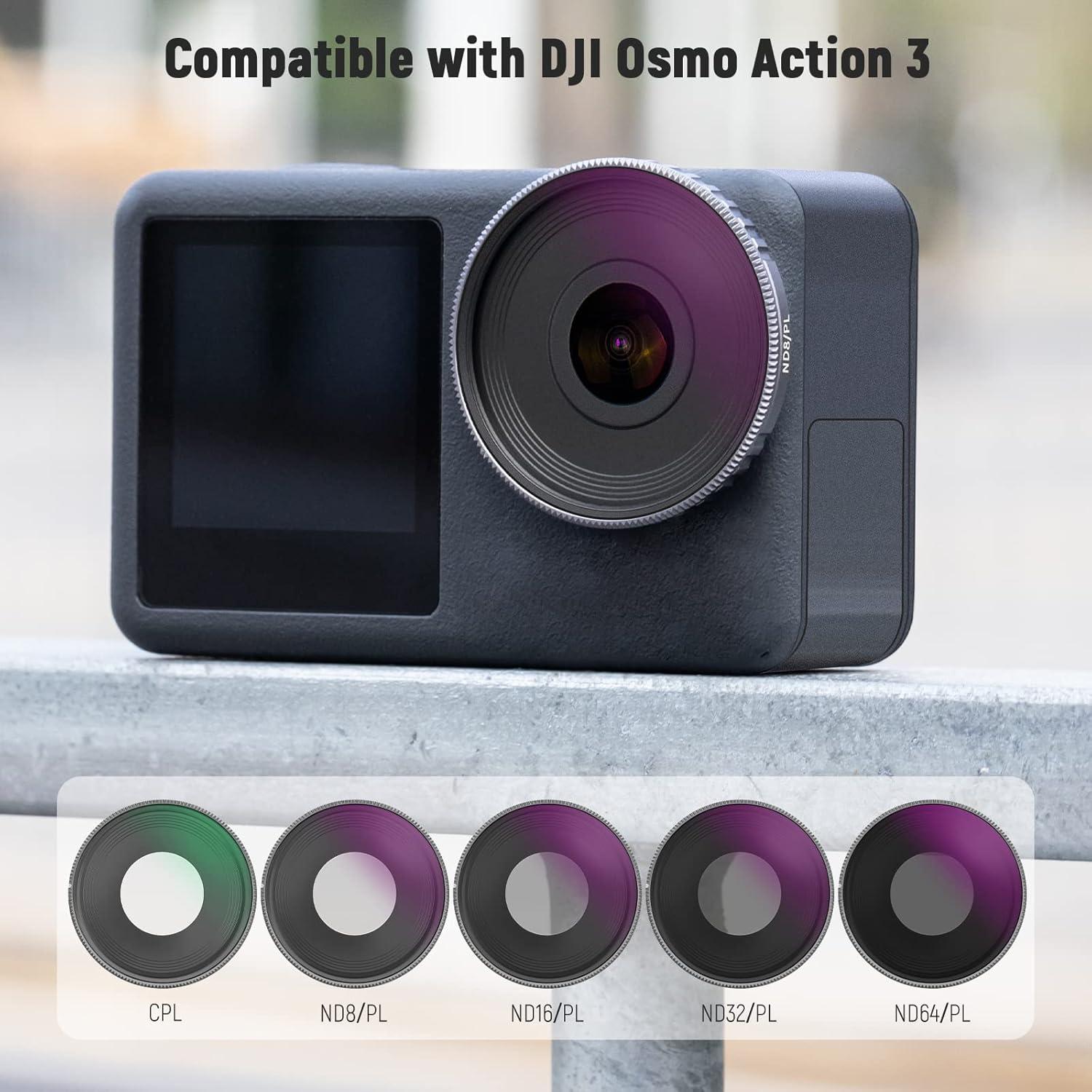 Juego de Filtros NEEWER ND/CPL para DJI Osmo Action 3 - 5 Piezas