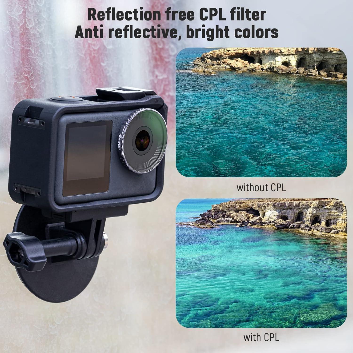 Juego de Filtros NEEWER ND/CPL para DJI Osmo Action 3 - 5 Piezas