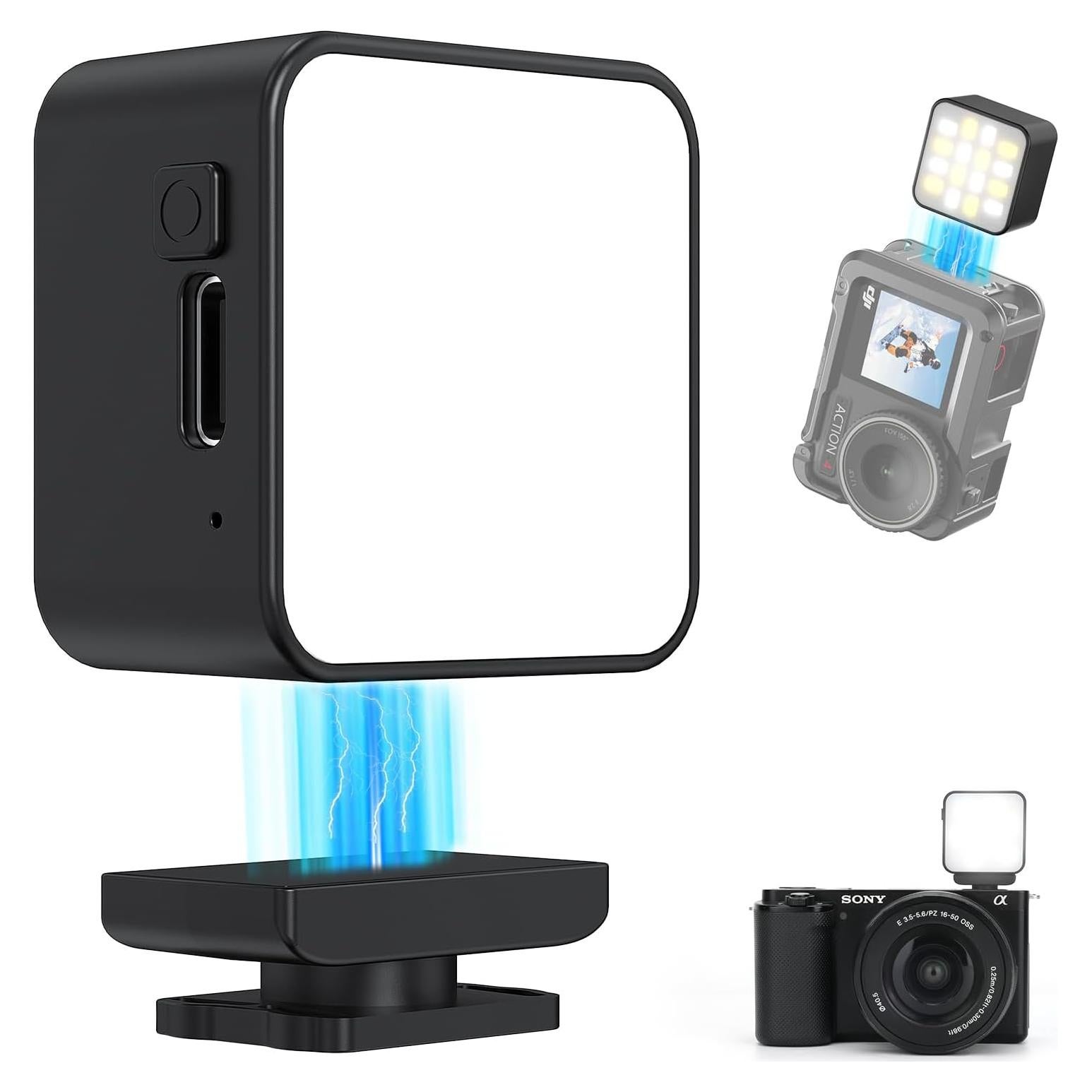Mini Luz LED de Video VRIG para Vlogging con Batería Recargable