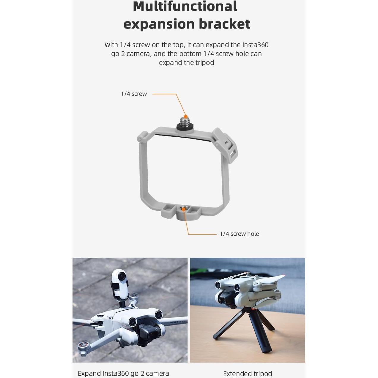 Soporte de Montaje para Cámara de Acción BTG DJI Mini 3 Pro