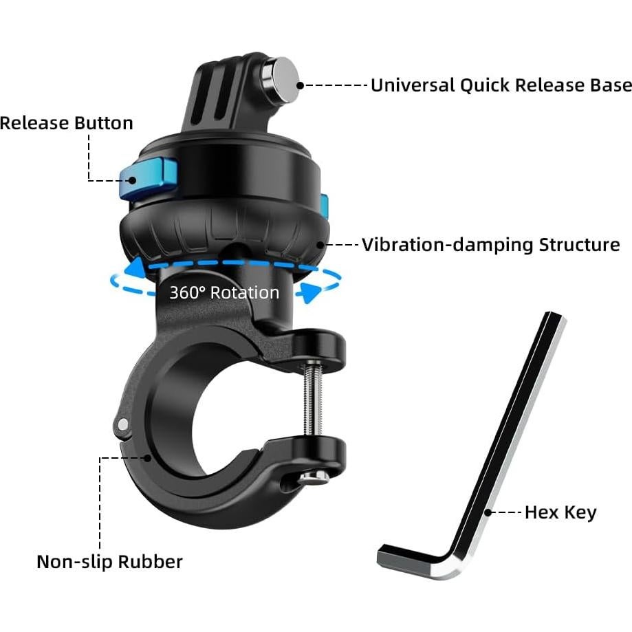 Soporte de Manillar Magnético SUREWO para GoPro y DJI Osmo