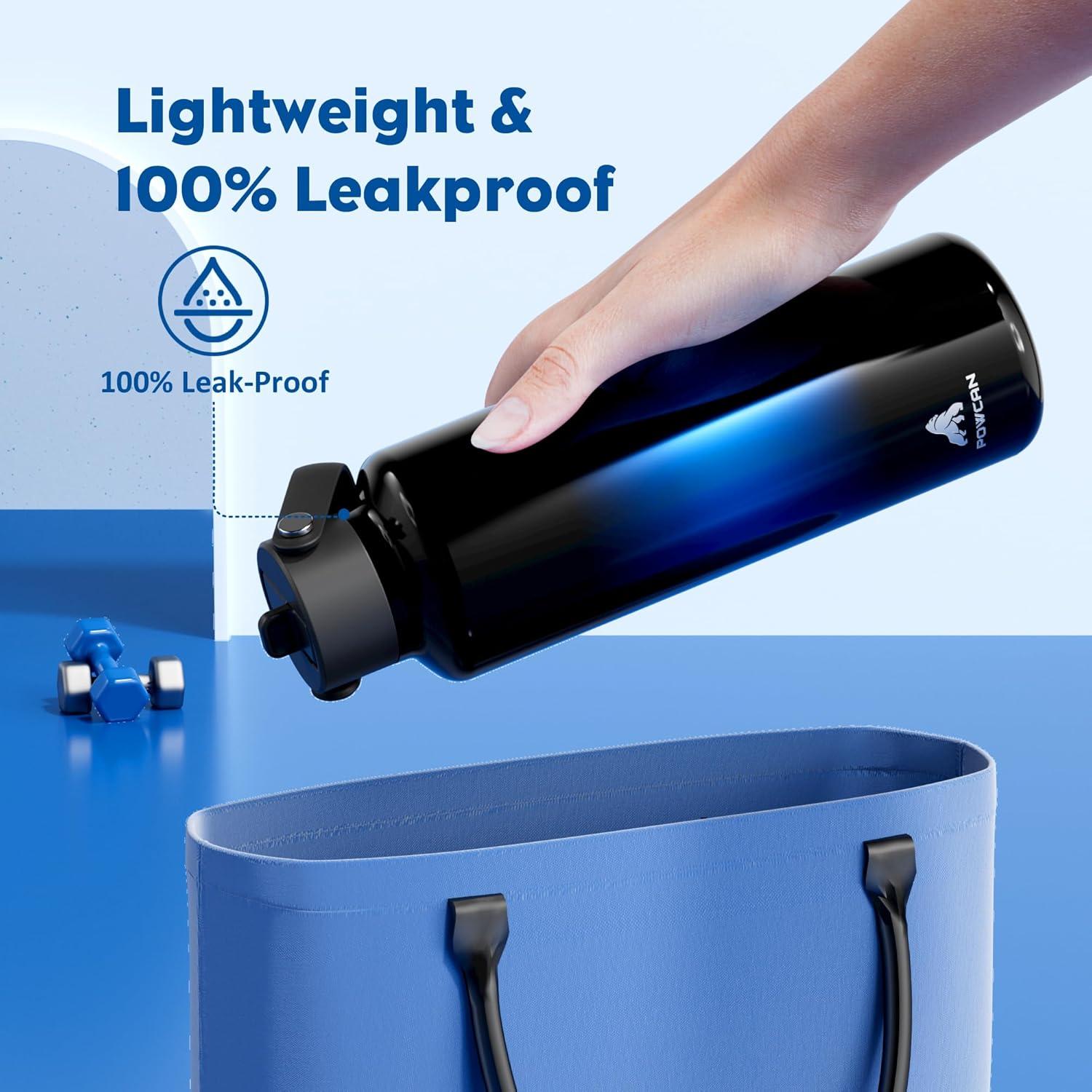 Botella de Agua Aislada POWCAN 24 oz Acero Inoxidable Noche Crepuscular