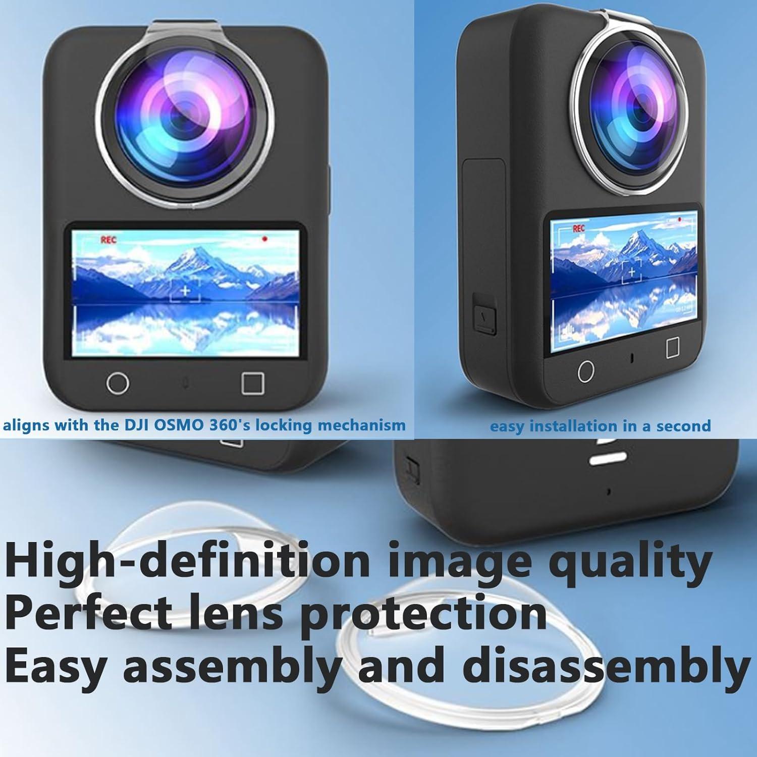 Protector de lente DJI Osmo 360 - 2 unidades, anti-reflejo