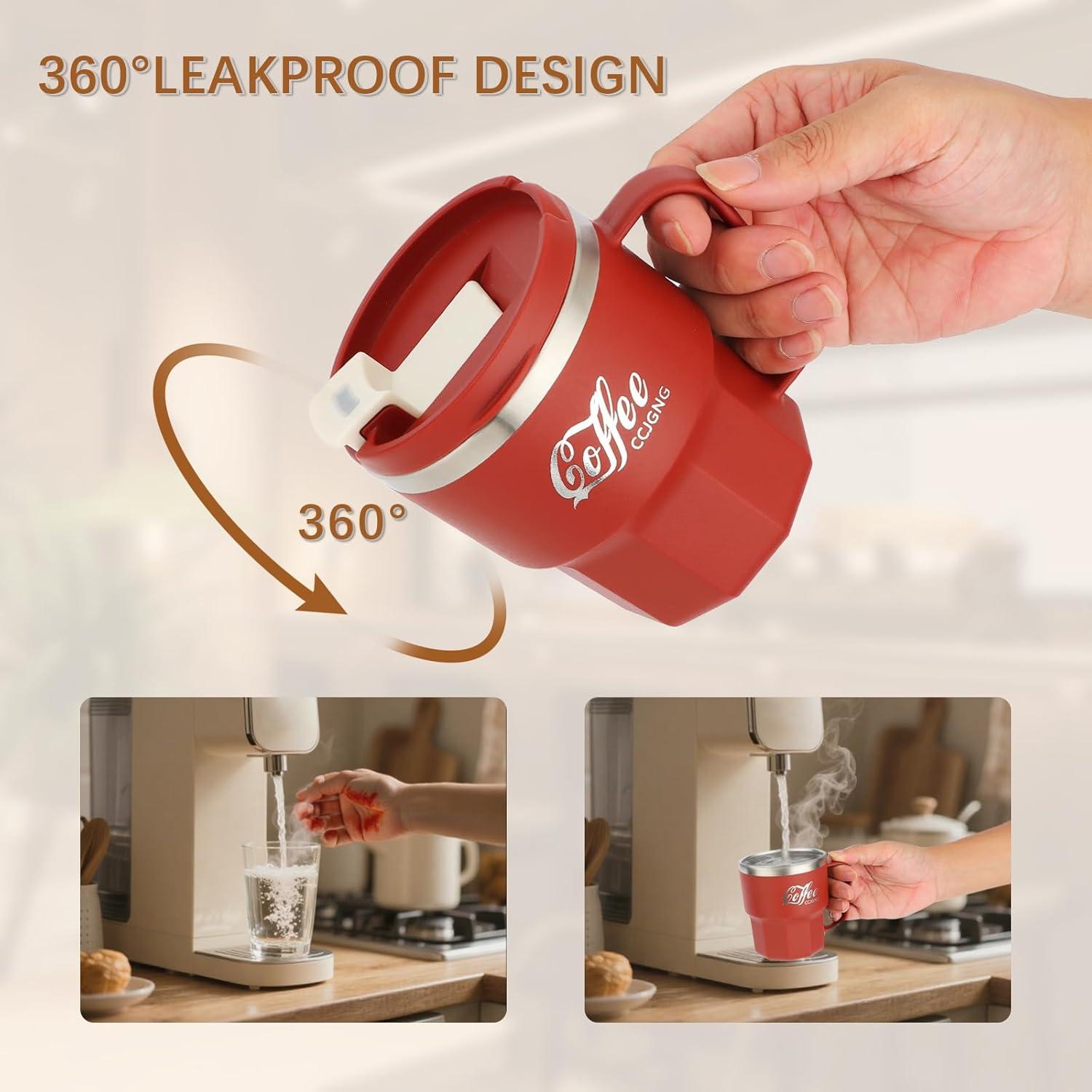 Taza de Café Aislada al Vacío CCJGNG 385 ml Negra