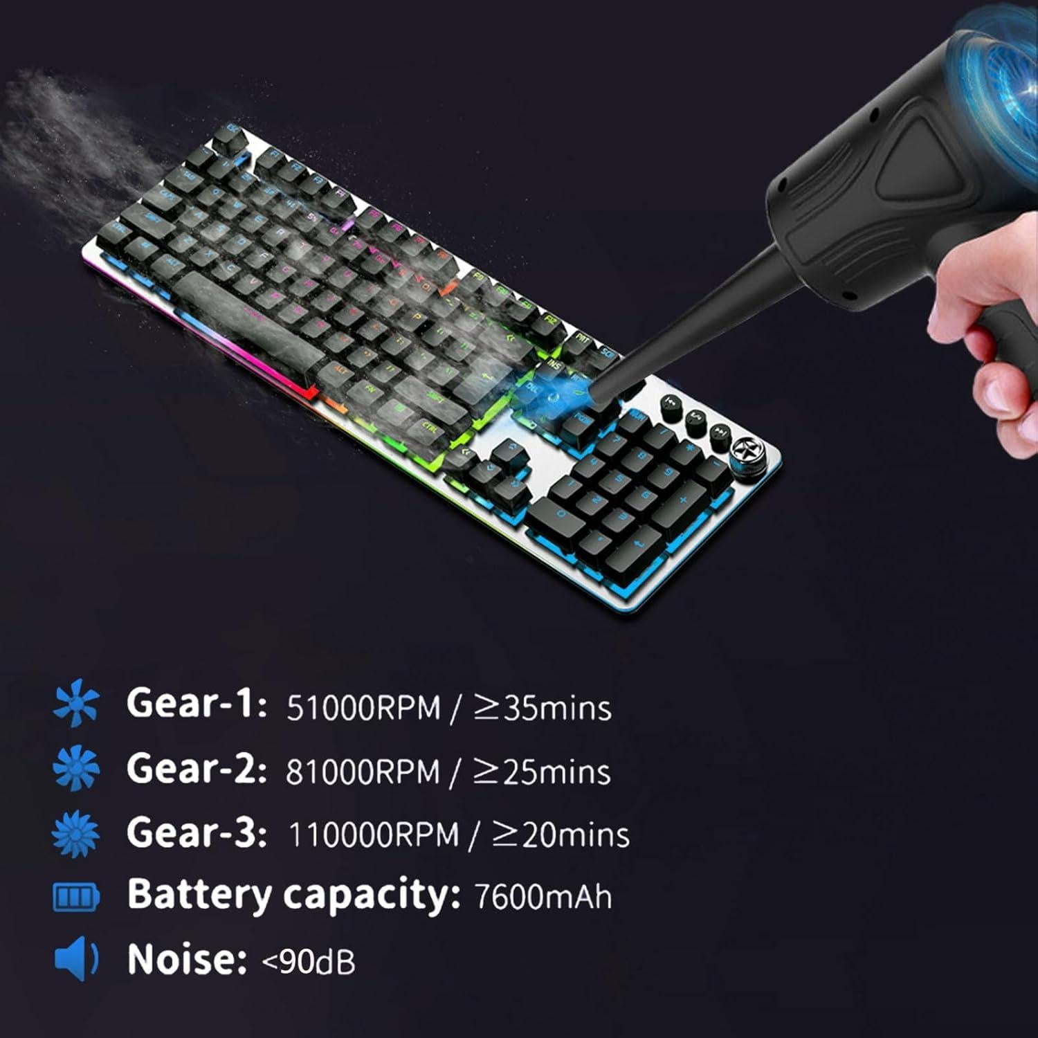 Soplador de Aire Comprimido Farady 100000RPM Batería 7600mAh