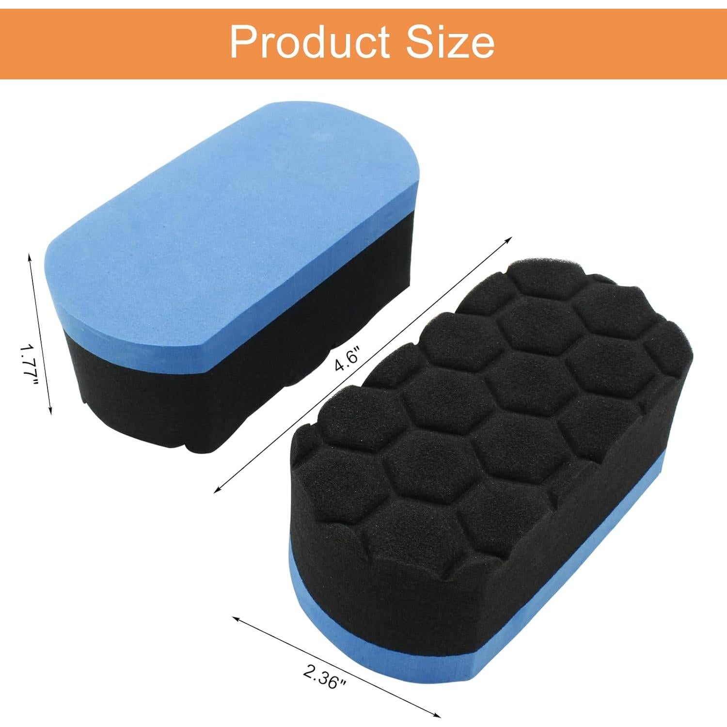 Hitefu 4 Almohadillas Aplicadoras de Brillo para Neumáticos