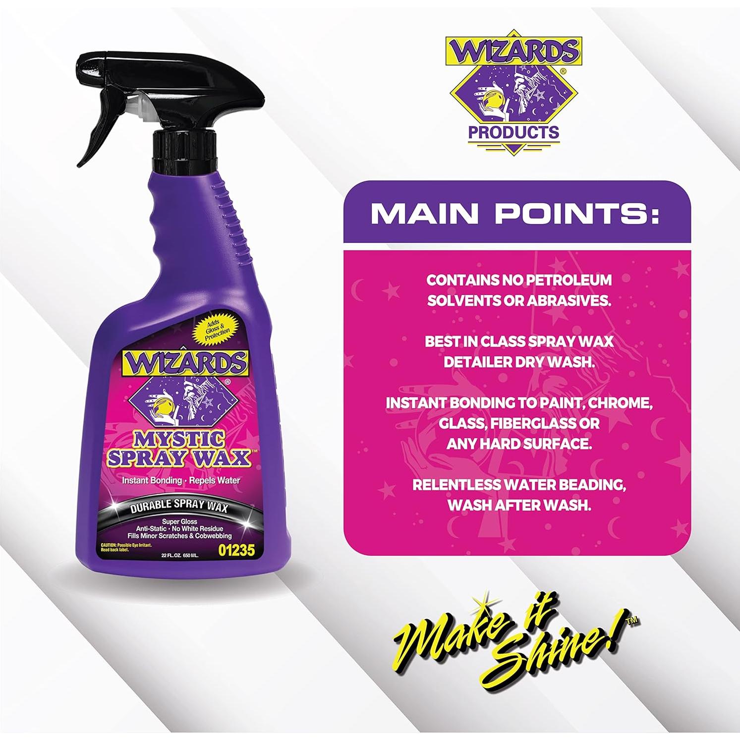 Cera en Spray Mística Wizards 650 ml - Detallador Brillante