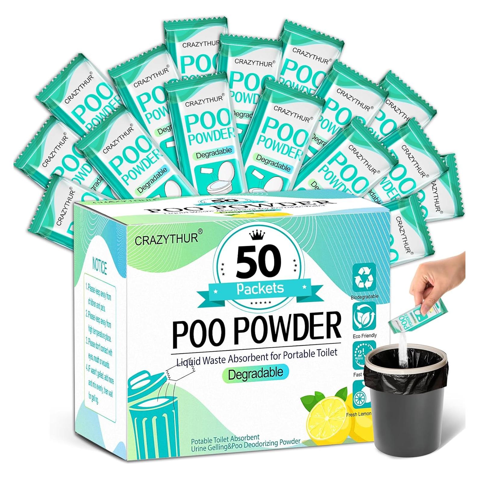 Gel Ecológico para Inodoro Portátil CRAZYTHUR 50 Unidades 10g