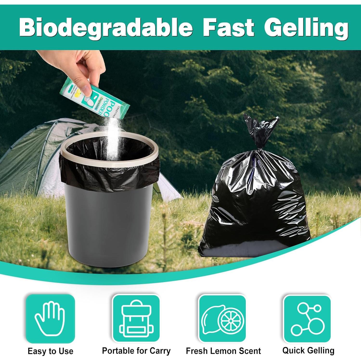 Gel Ecológico para Inodoro Portátil CRAZYTHUR 50 Unidades 10g